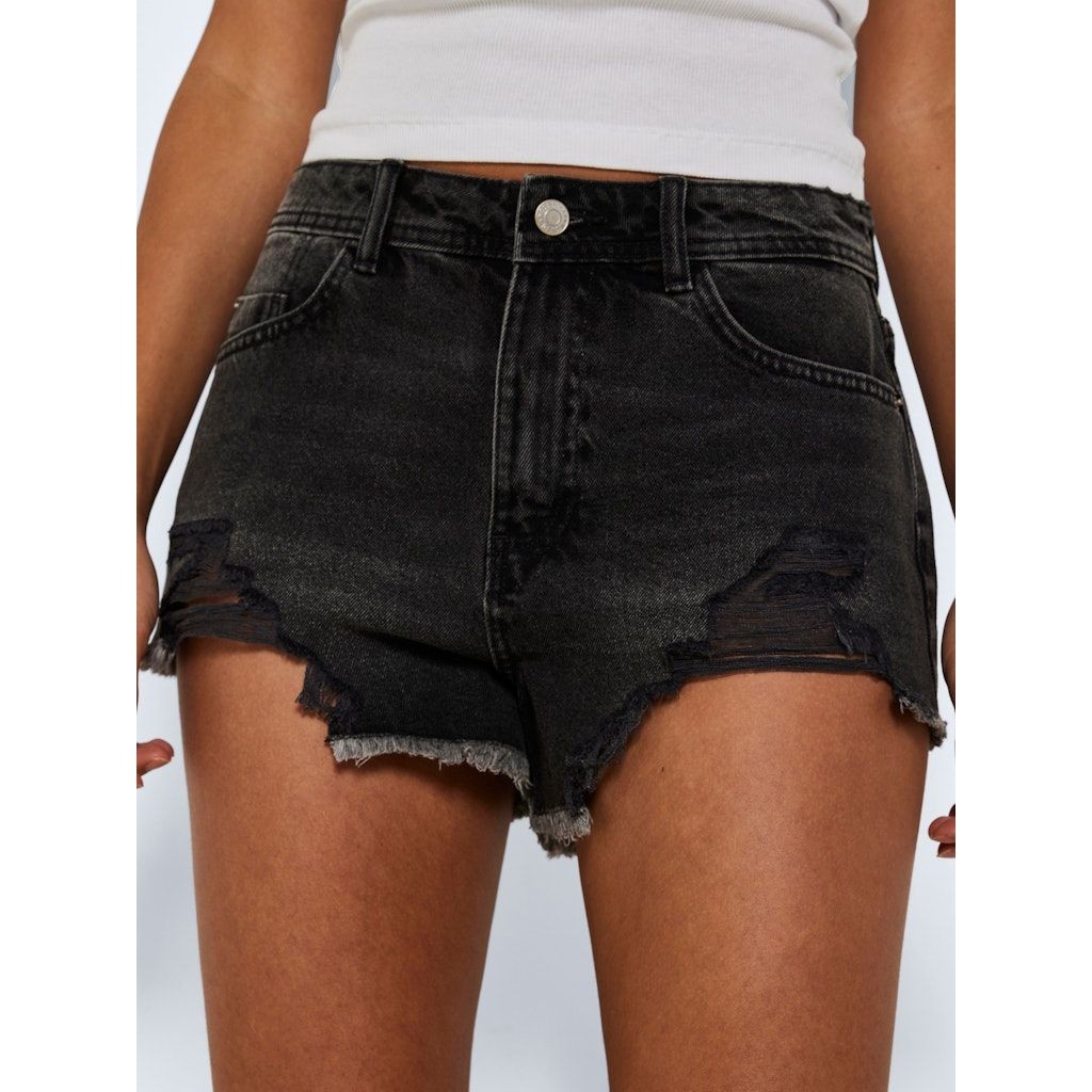 NOISY MAY Šortai moterims, Juoda, NMDREW HW DESTROY  SH 4