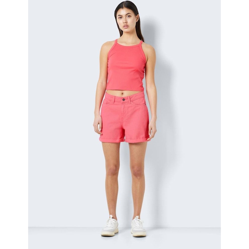 NOISY MAY Šortai moterims, Rožinė, NMSMILEY NW SHORTS CL 7
