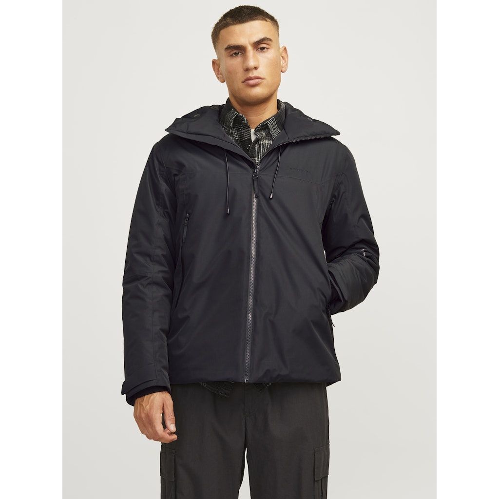 JACK & JONES Lengva striukė vyrams, Juoda, Summit padded shell jacket 2