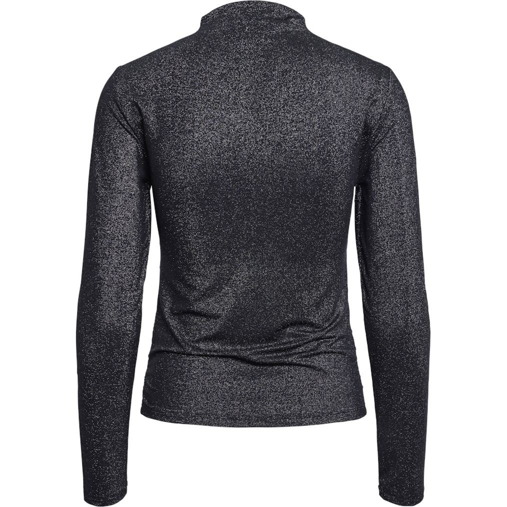 PIECES Palaidinės aukštinta apykakle moterims, Juoda, Monica glitter top 2