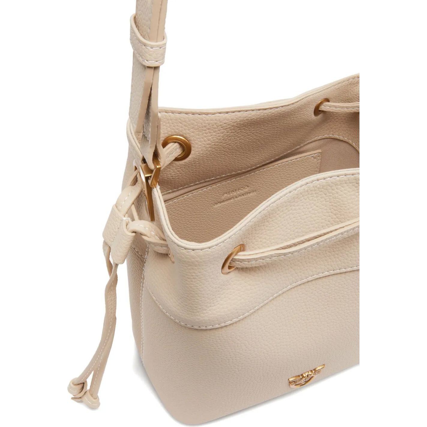 PINKO Rankinė per petį moterims, Smėlio, Secchiello mini should bag 4