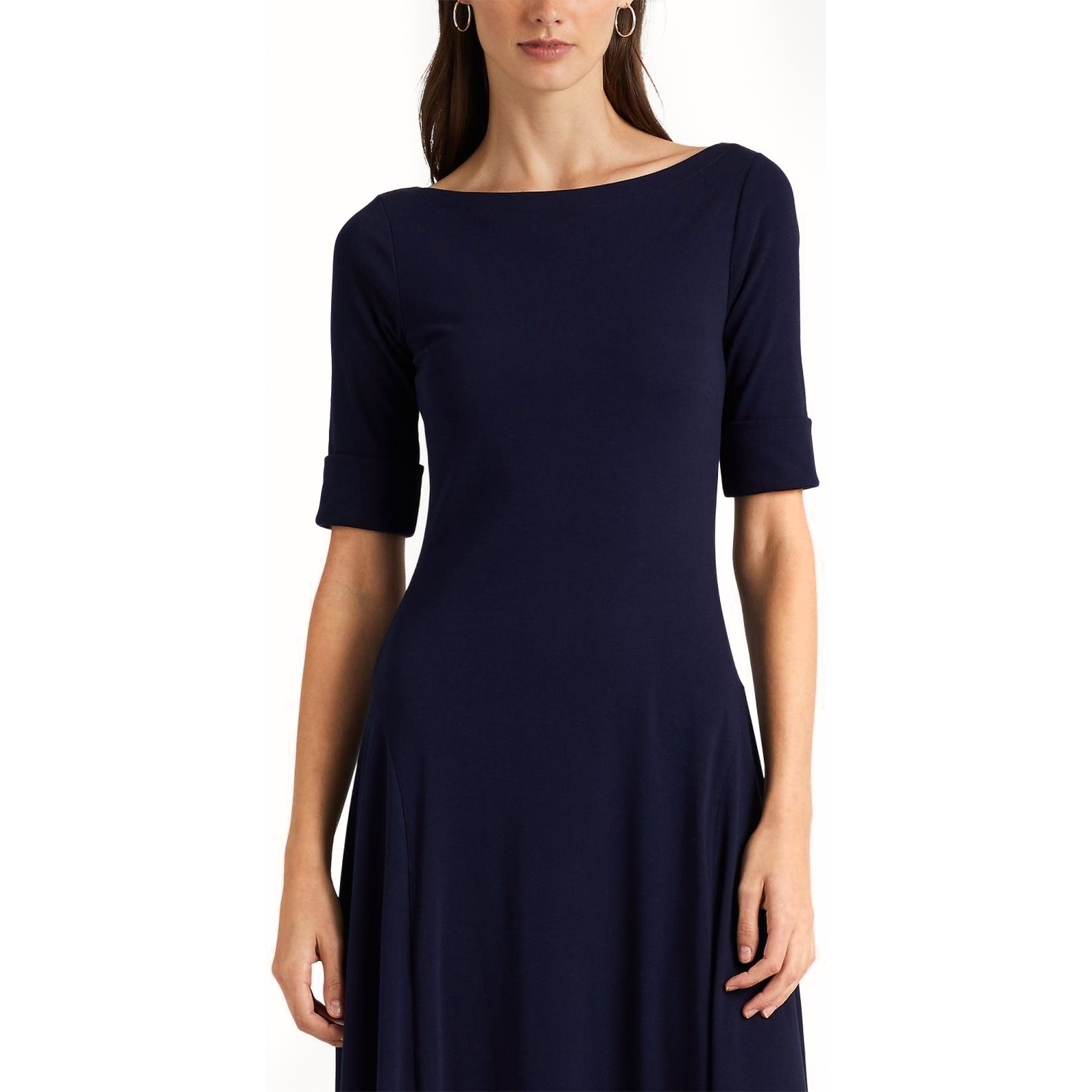 LAUREN RALPH LAUREN Midi suknelė moterims, Mėlyna, Munzie elbow sleeve day dress 2