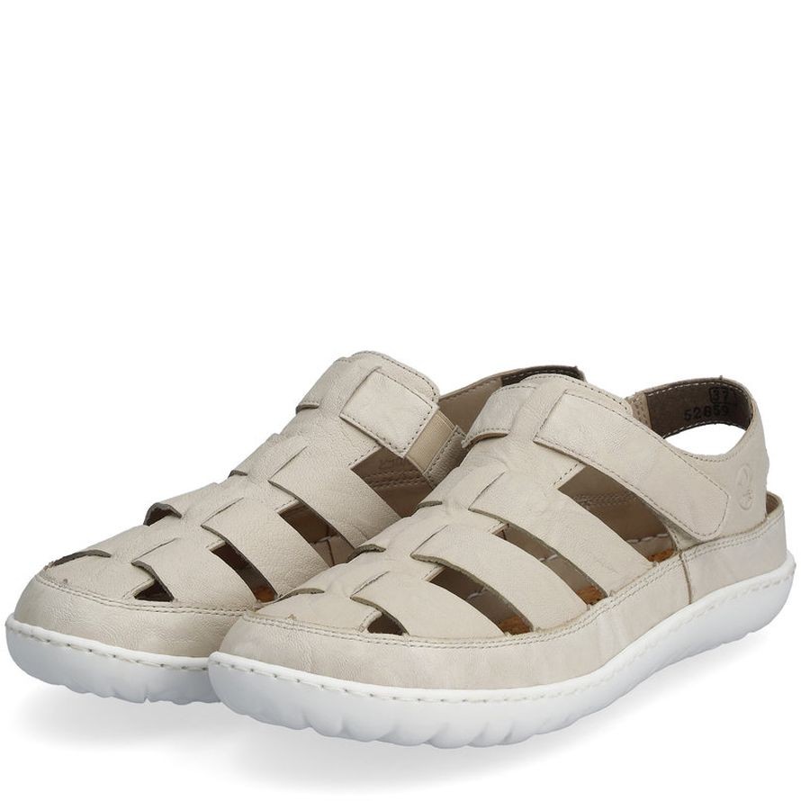 RIEKER Basutės moterims, Smėlio, SANDALS 10