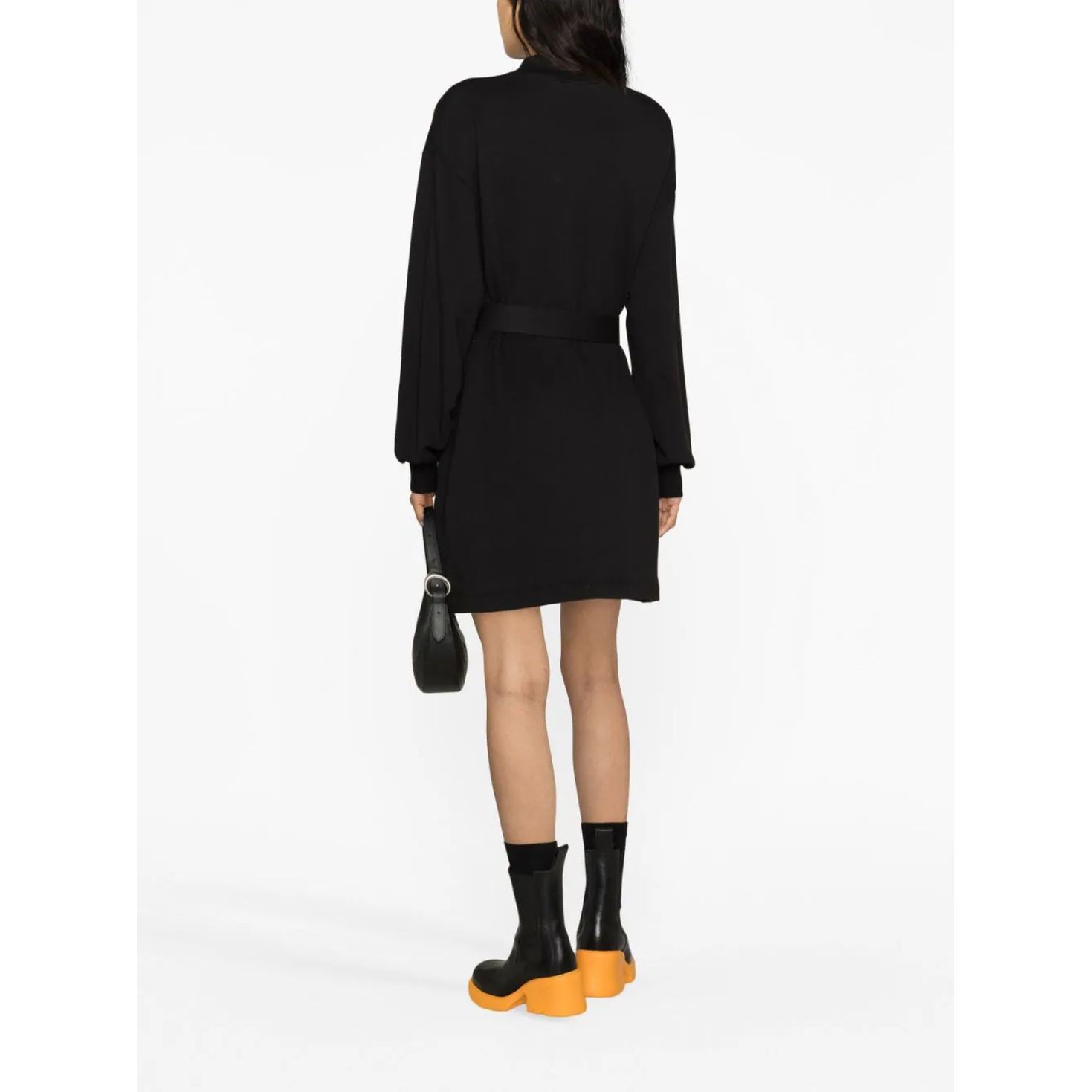 VERSACE JEANS CUTURE Mini suknelė moterims, Juoda, Light soft dress 4