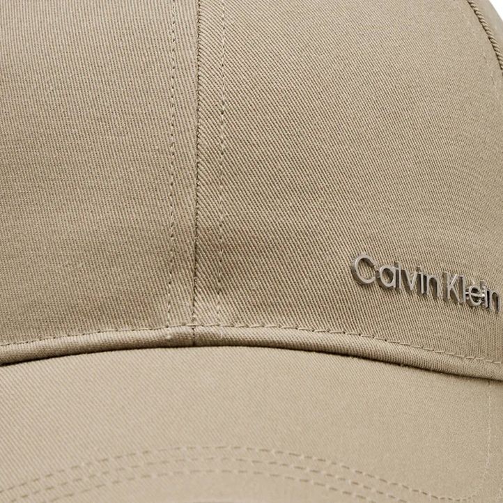 CALVIN KLEIN Kepurė vyrams, Smėlio, Metal lettering cap 3