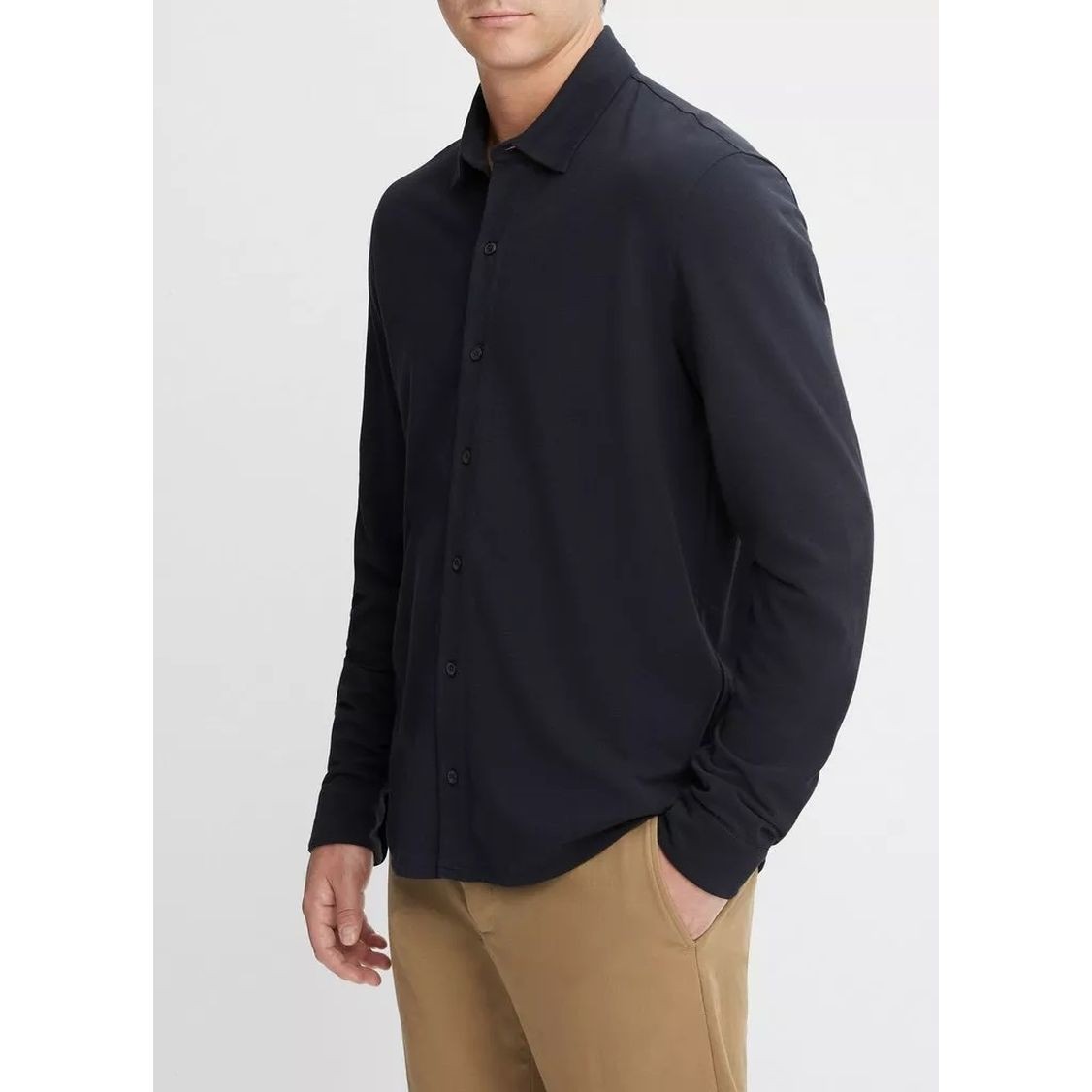 VINCE Marškiniai ilgomis rankovėmis vyrams, Mėlyna, Pique button down shirt 2