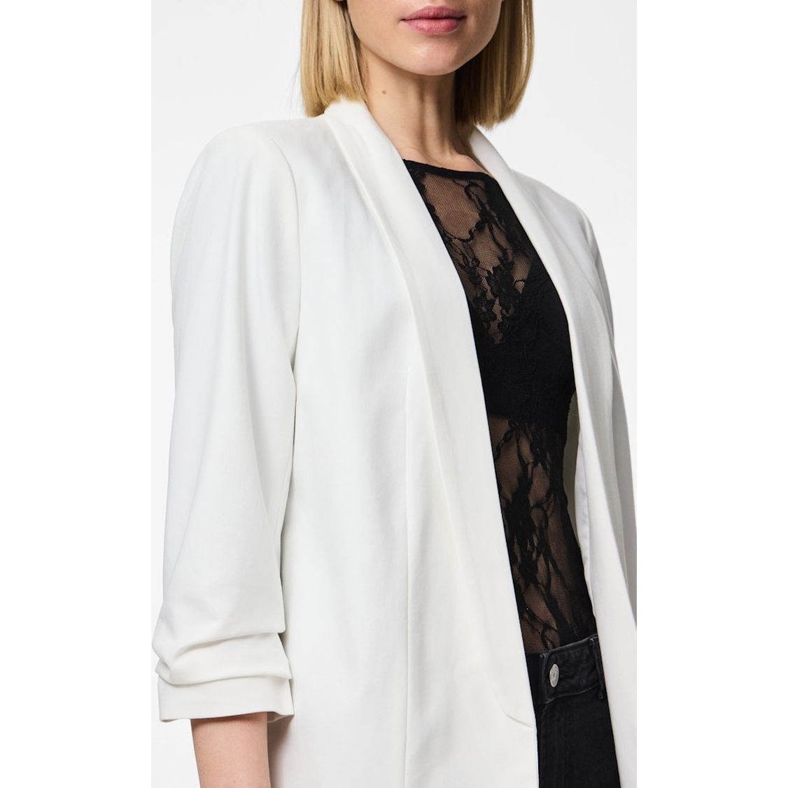 PIECES Švarkas moterims, Balta, Bosella 3/4 blazer 5