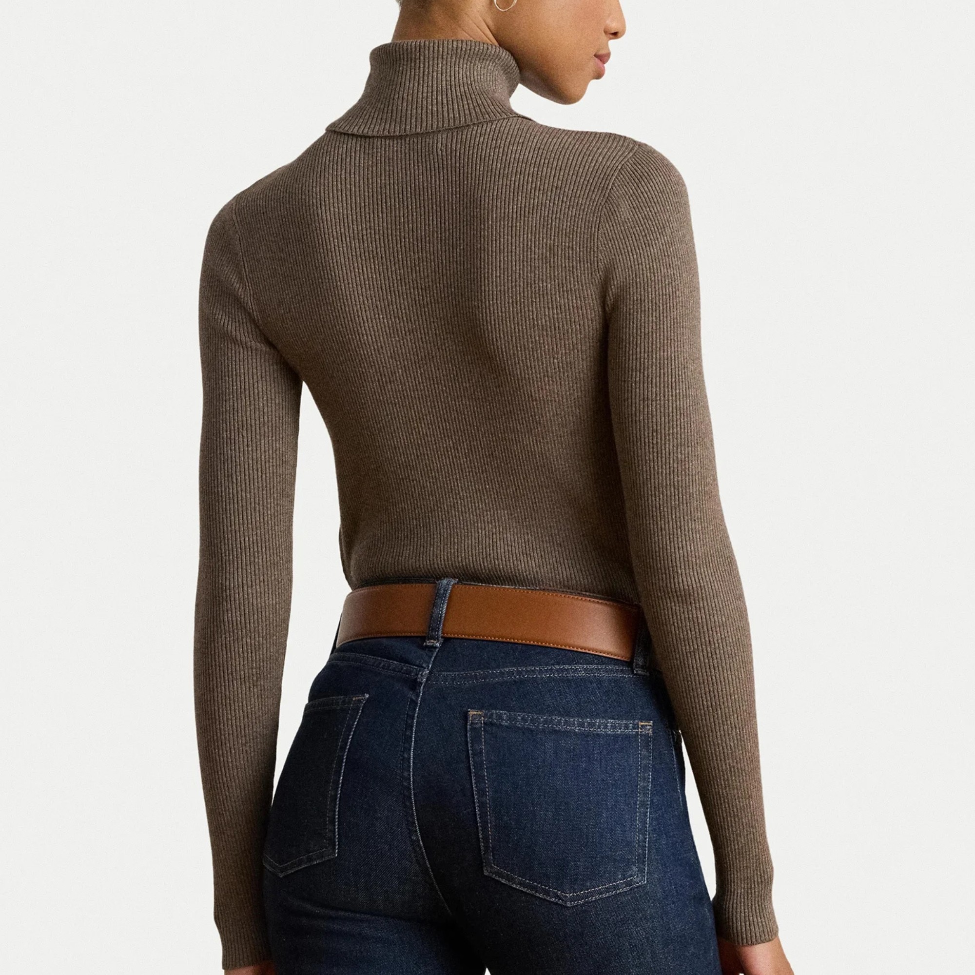 LAUREN RALPH LAUREN Megztinis moterims, Smėlio, Amanda long sleeve sweater 3