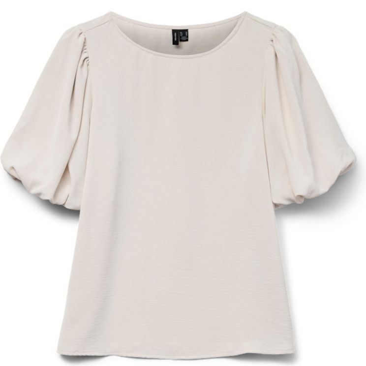 VERO MODA Palaidinės moterims, Balta, Alva ballon sleeve top