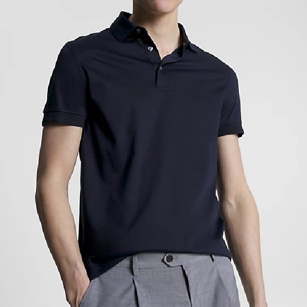 TOMMY HILFIGER Polo marškiniai trumpos rank. vyrams, Mėlyna, Dc es mercerized polo slim 2