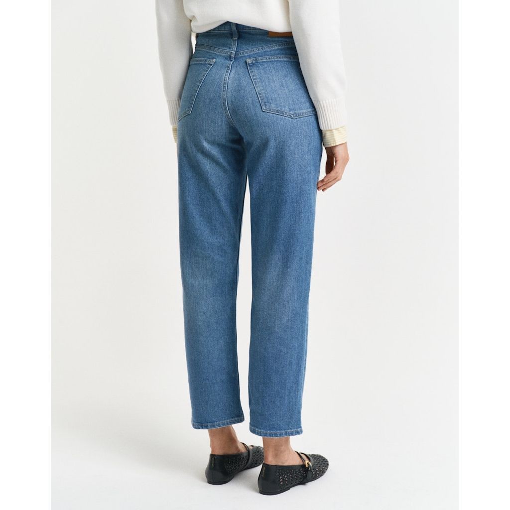 GANT Tiesūs džinsai moterims, Mėlyna, Cropped straight jeans 3