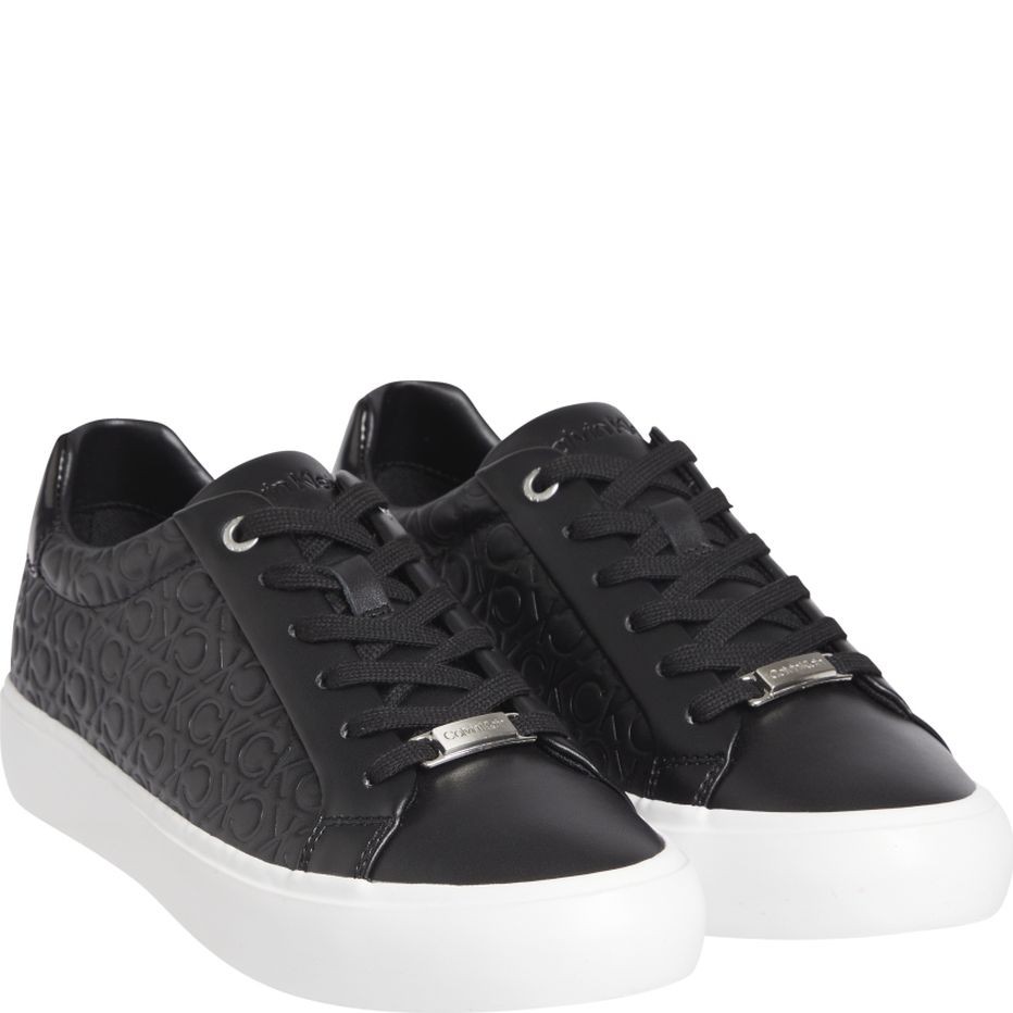 CALVIN KLEIN Sportiniai bateliai moterims, Juoda, VULC LACE UP MIX 1