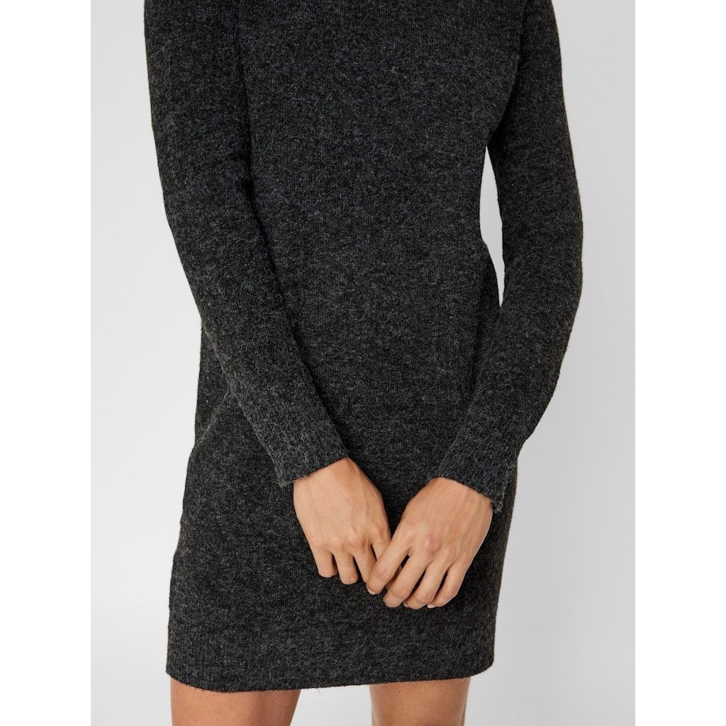 VERO MODA Mini suknelė moterims, Juoda, VMDOFFY LS O-NECK DR 2