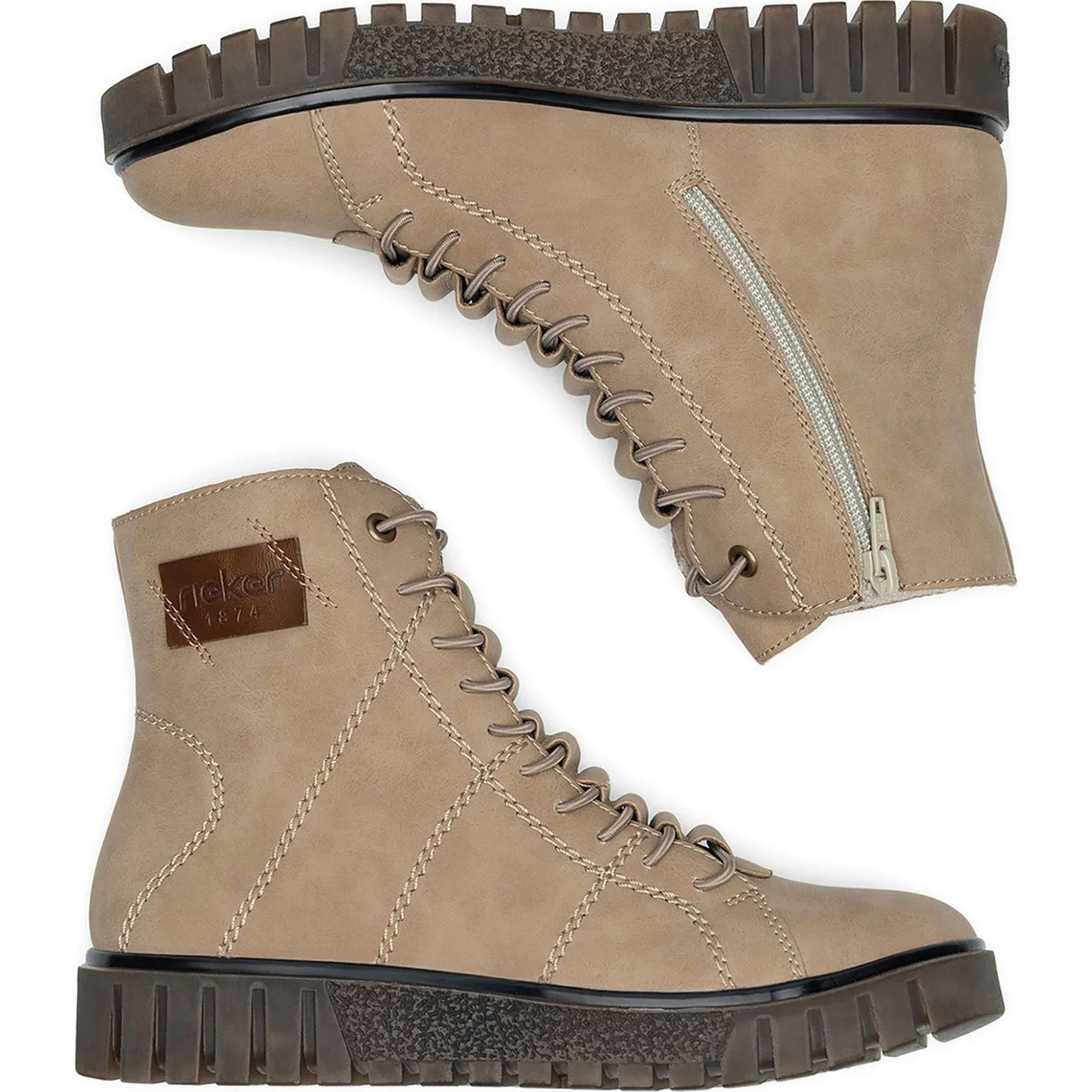 RIEKER Aulinukai moterims, Smėlio, Ladies mid height boots 6