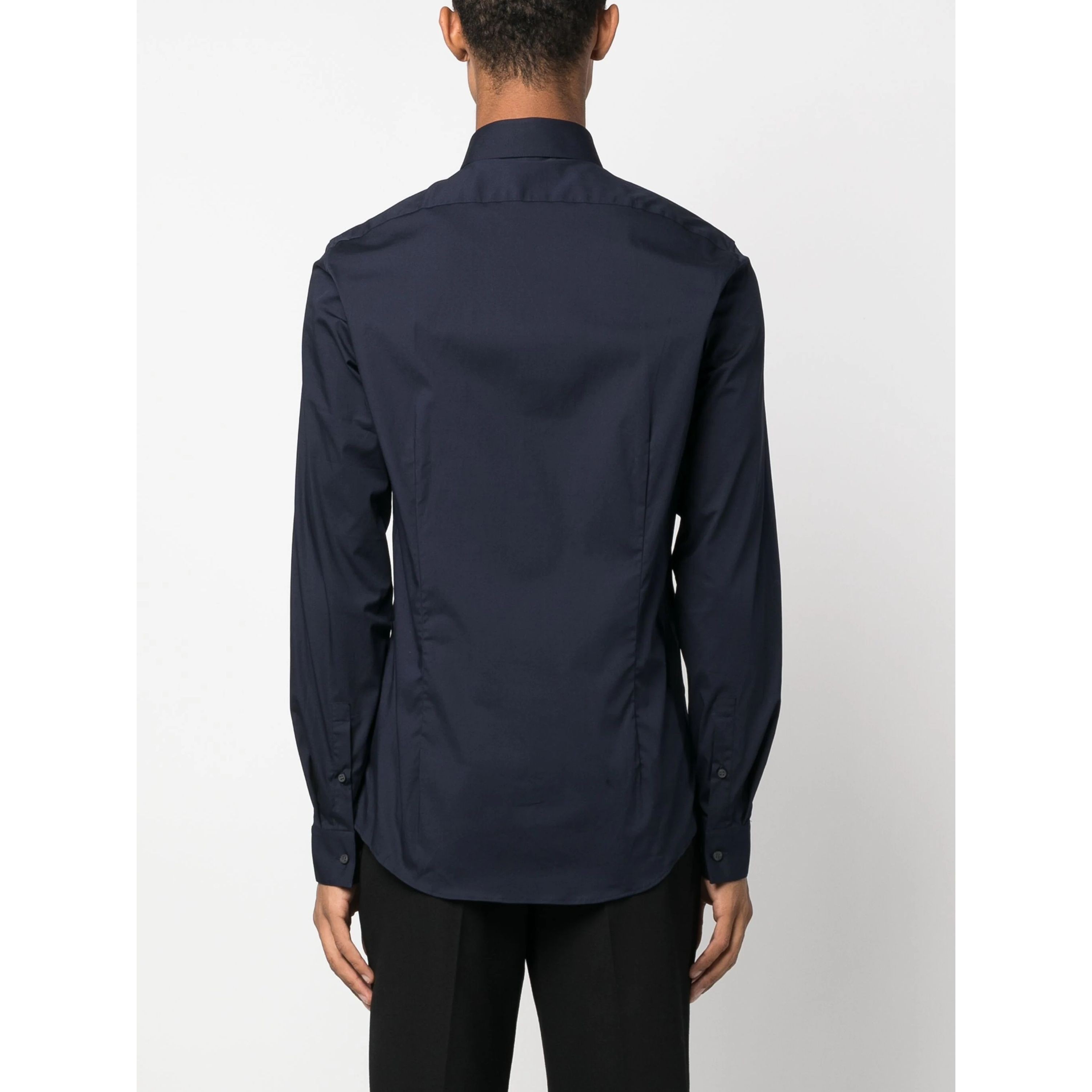 CALVIN KLEIN Marškiniai ilgomis rankovėmis vyrams, Mėlyna, Poplin stretch slim shirt 4