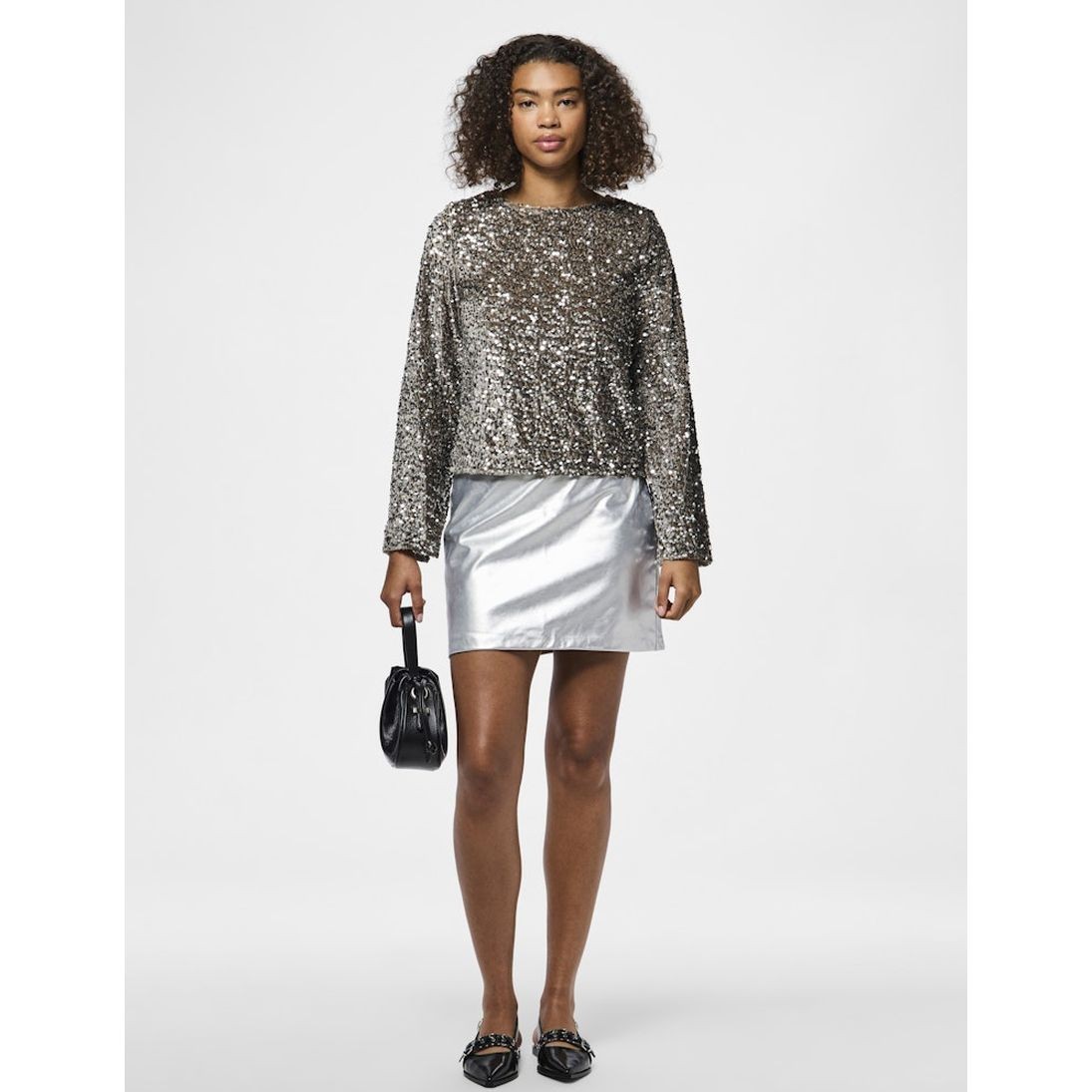 PIECES Palaidinės moterims, Ruda, Kam deep back bow top 5