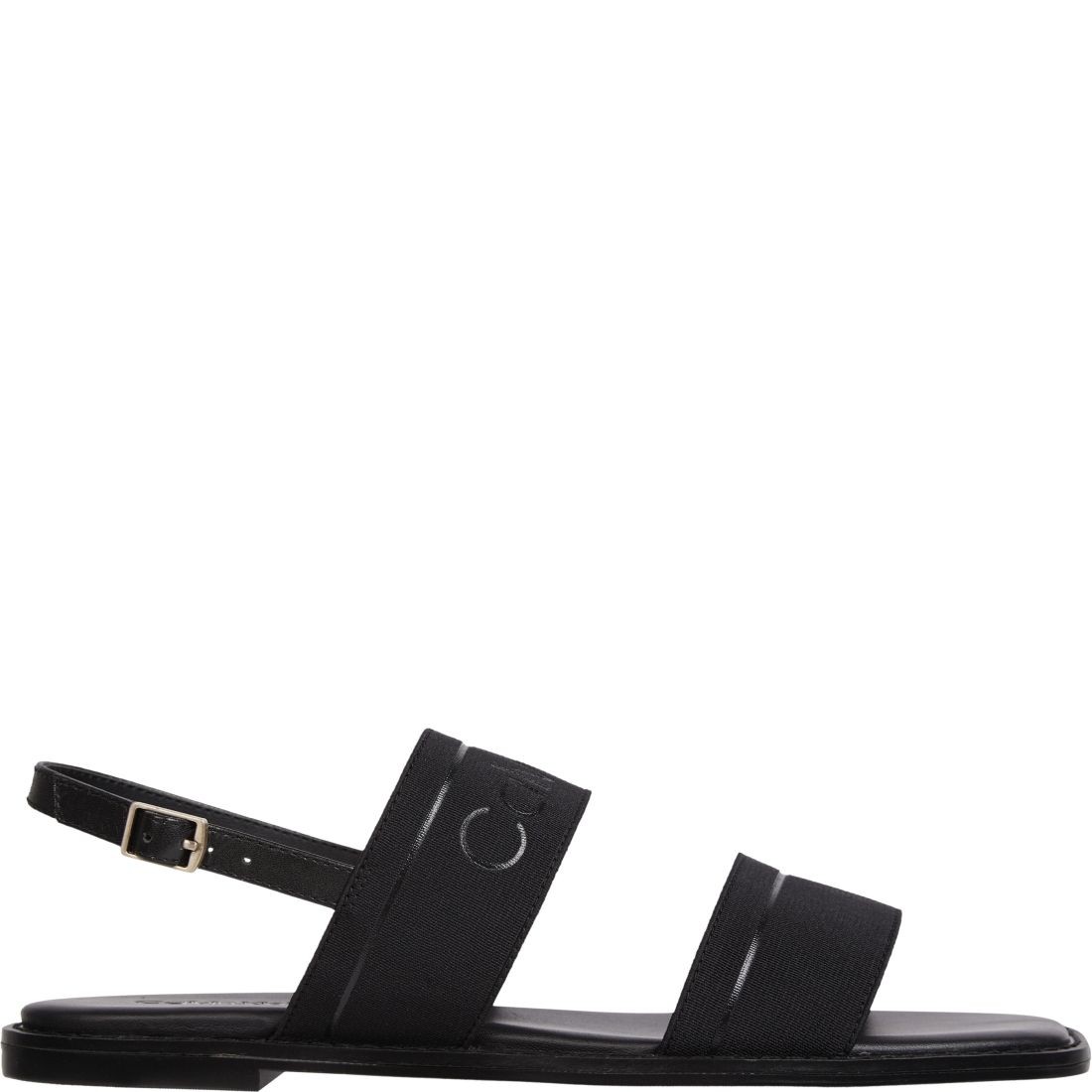 CALVIN KLEIN Basutės moterims, Juoda, Squared flat sandal 2