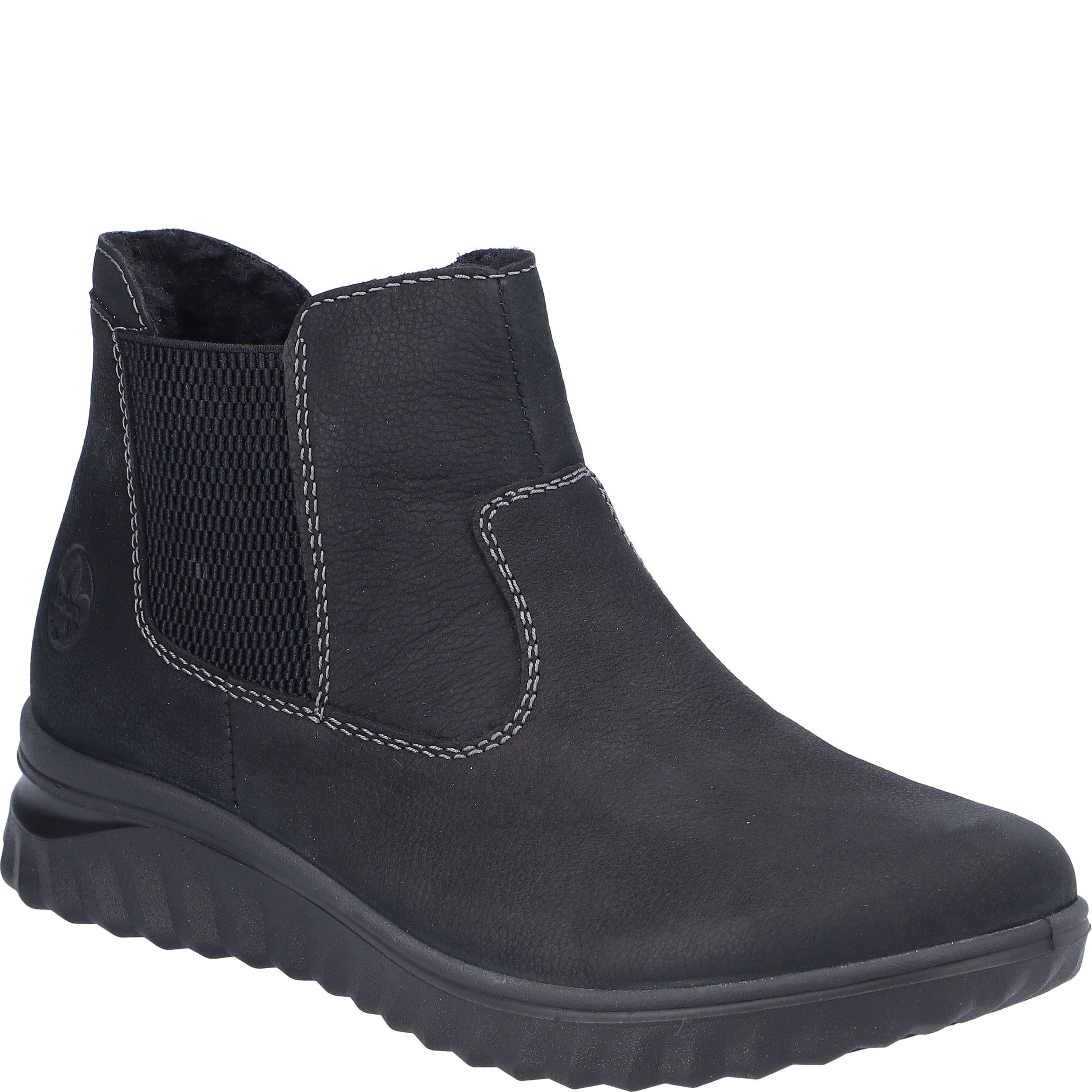 RIEKER Aulinukai moterims, Juoda, Ladies mid height boots 1