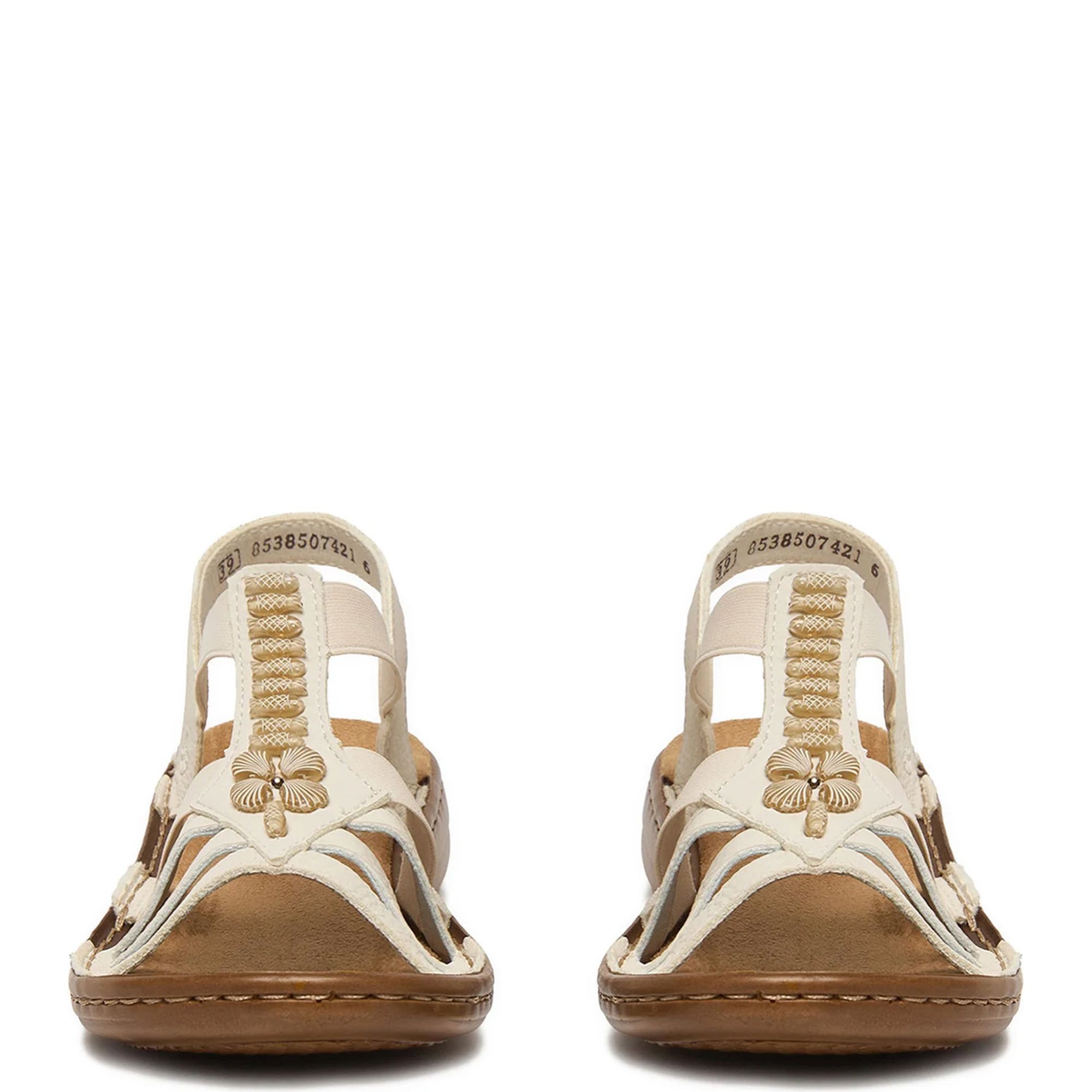 RIEKER Basutės moterims, Balta, Sandals 3