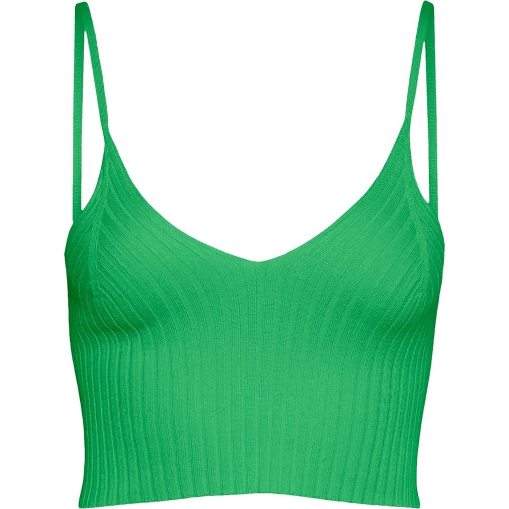 NOISY MAY Palaidinės moterims, Žalia, NMDELUCA S/L V-NECK RIB