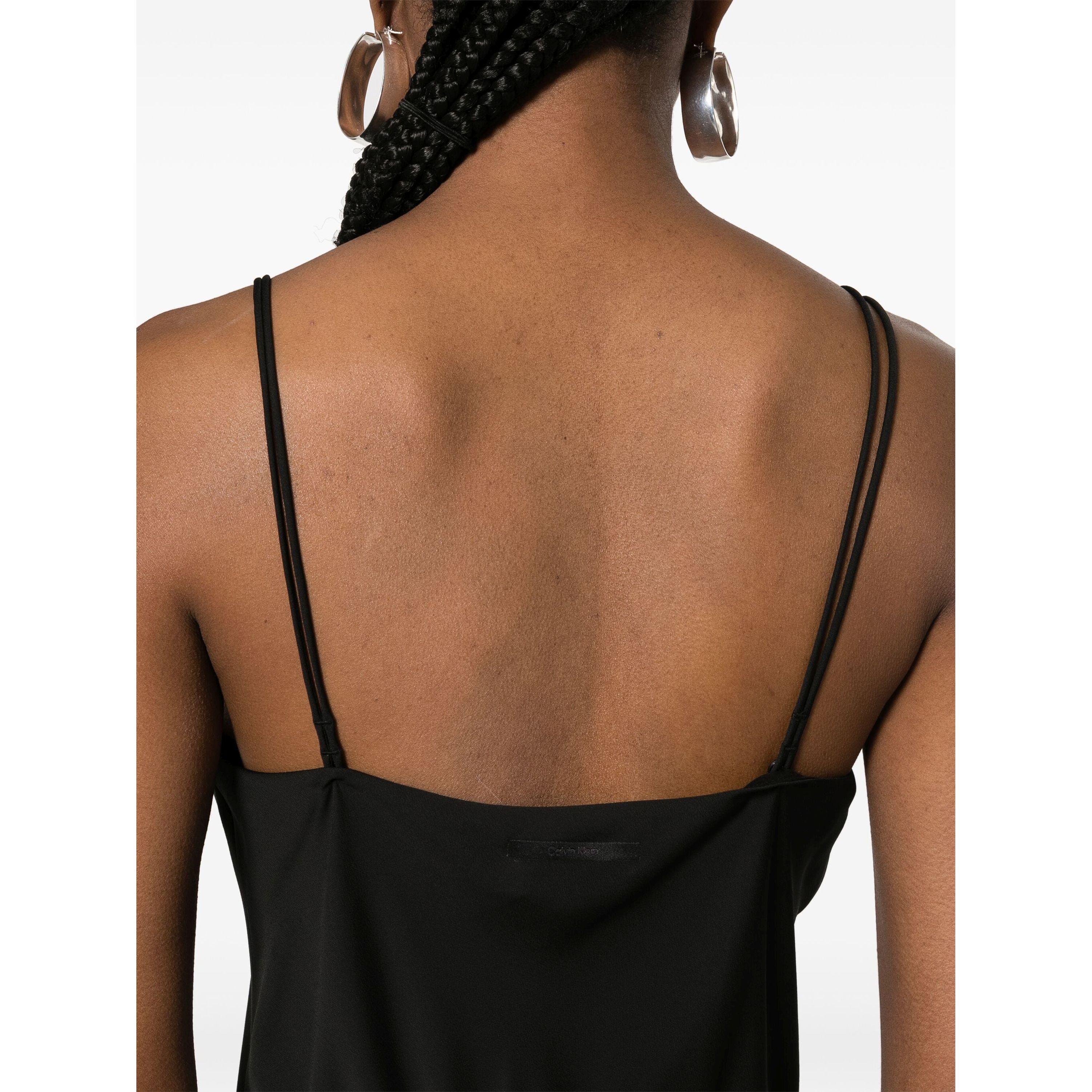 CALVIN KLEIN Maxi suknelė moterims, Juoda, Slip dress 4