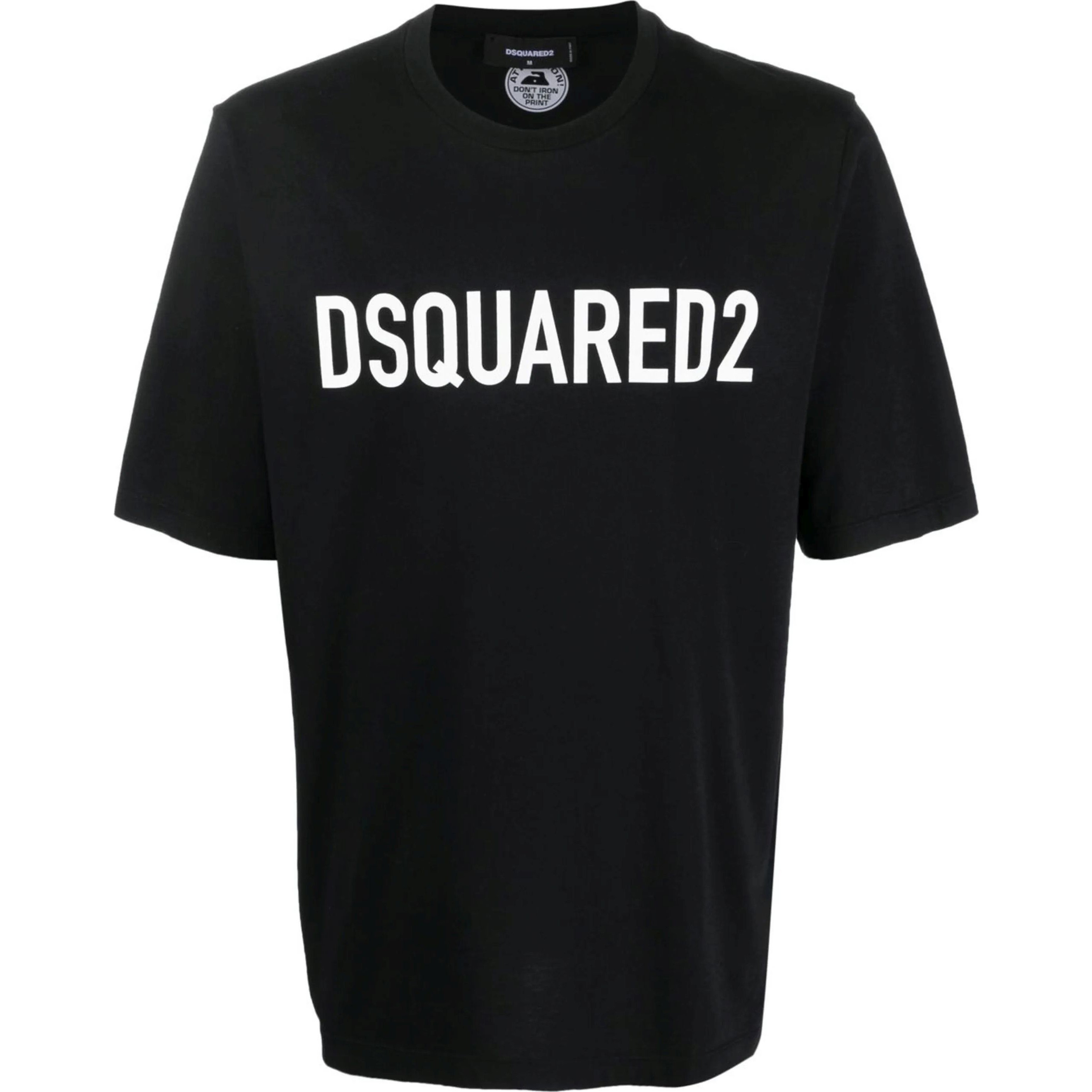 DSQUARED2 Marškinėliai trump. rankovėmis vyrams, Juoda, Short sleeve t-shirt