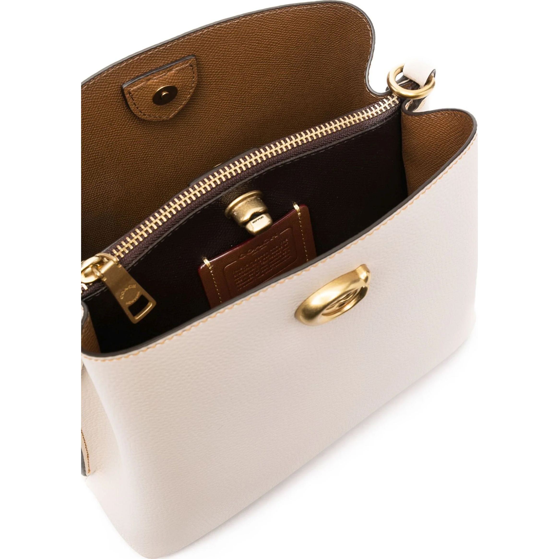 COACH Rankinė moterims, Balta, Leather willow bucket 4