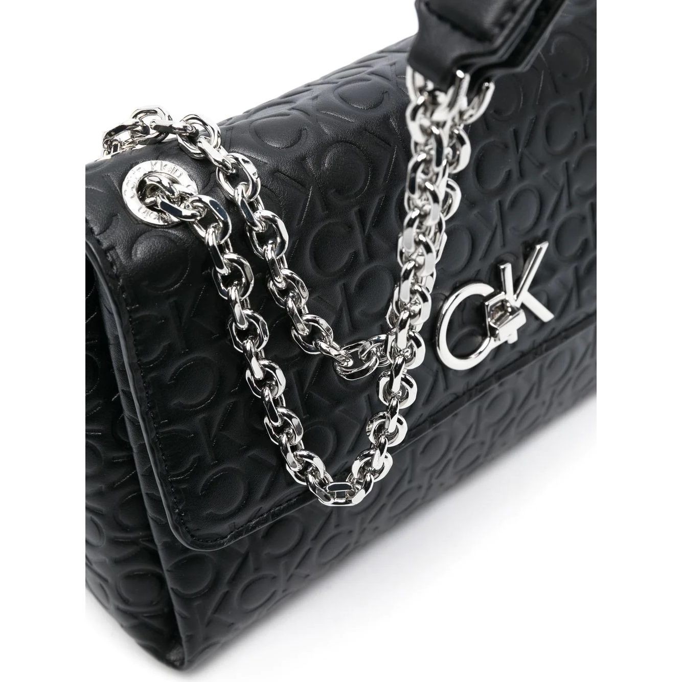 CALVIN KLEIN Rankinė per petį moterims, Juoda, RE-LOEW CONV XBODY EMB MONO 3