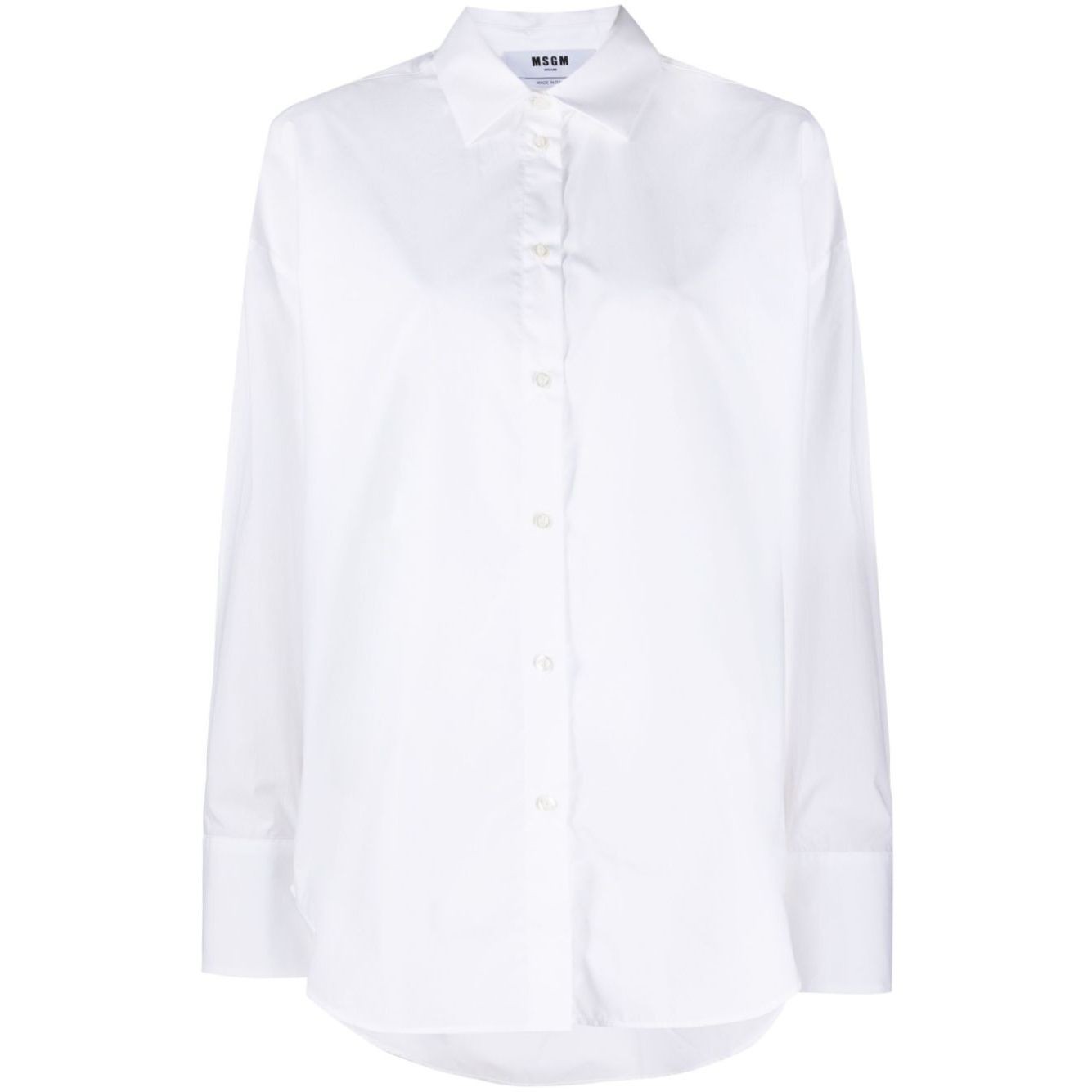 MSGM Marškiniai ilgomis rankovėmis moterims, Balta, Long sleeve shirt