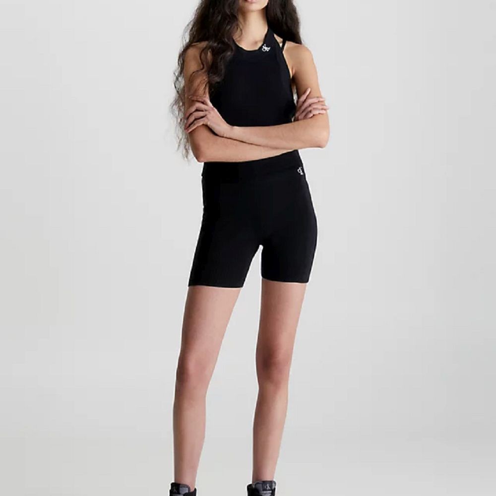 CALVIN KLEIN JEANS Šortai moterims, Juoda, Knitted cycling shorts 4