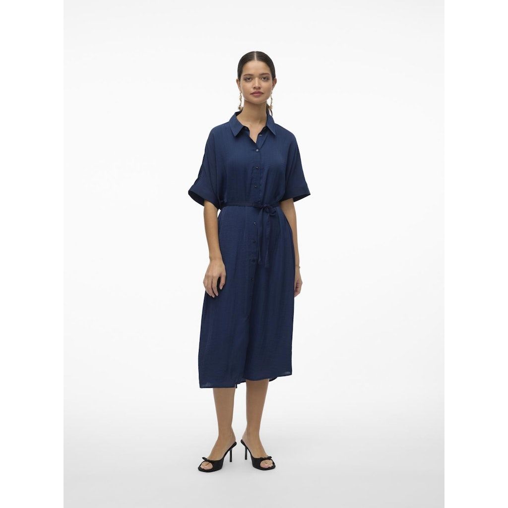 VERO MODA Midi suknelė moterims, Mėlyna, VMKATRINE S/S CALF 1