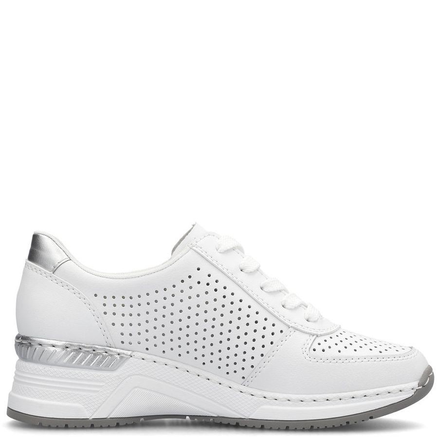 RIEKER Laisvalaikio bateliai moterims, Balta, LEISURE 7