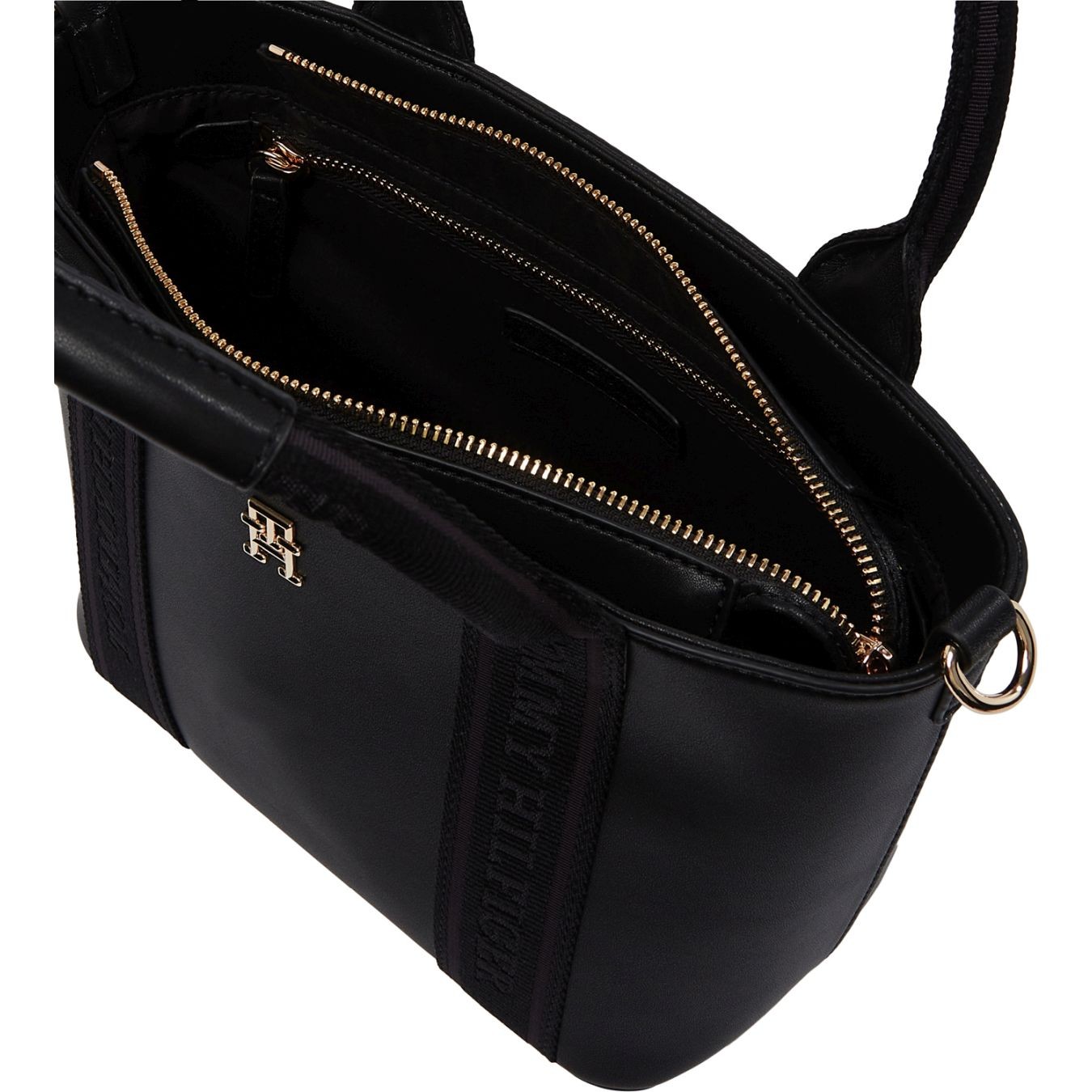 TOMMY HILFIGER Rankinė per petį moterims, Juoda, Logotape mini tote 3