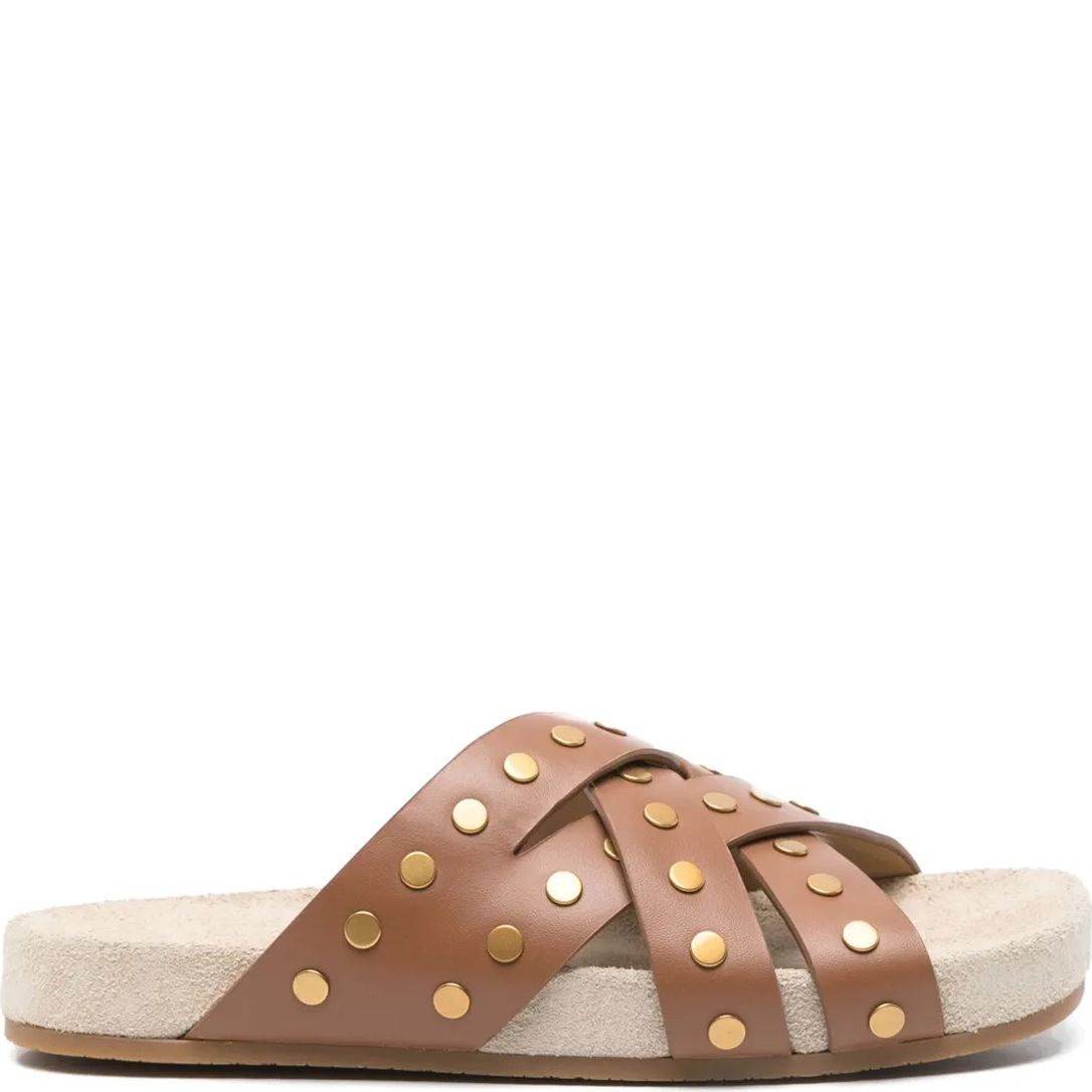 MICHAEL KORS Basutės moterims, Ruda, Irene flat sandal 1