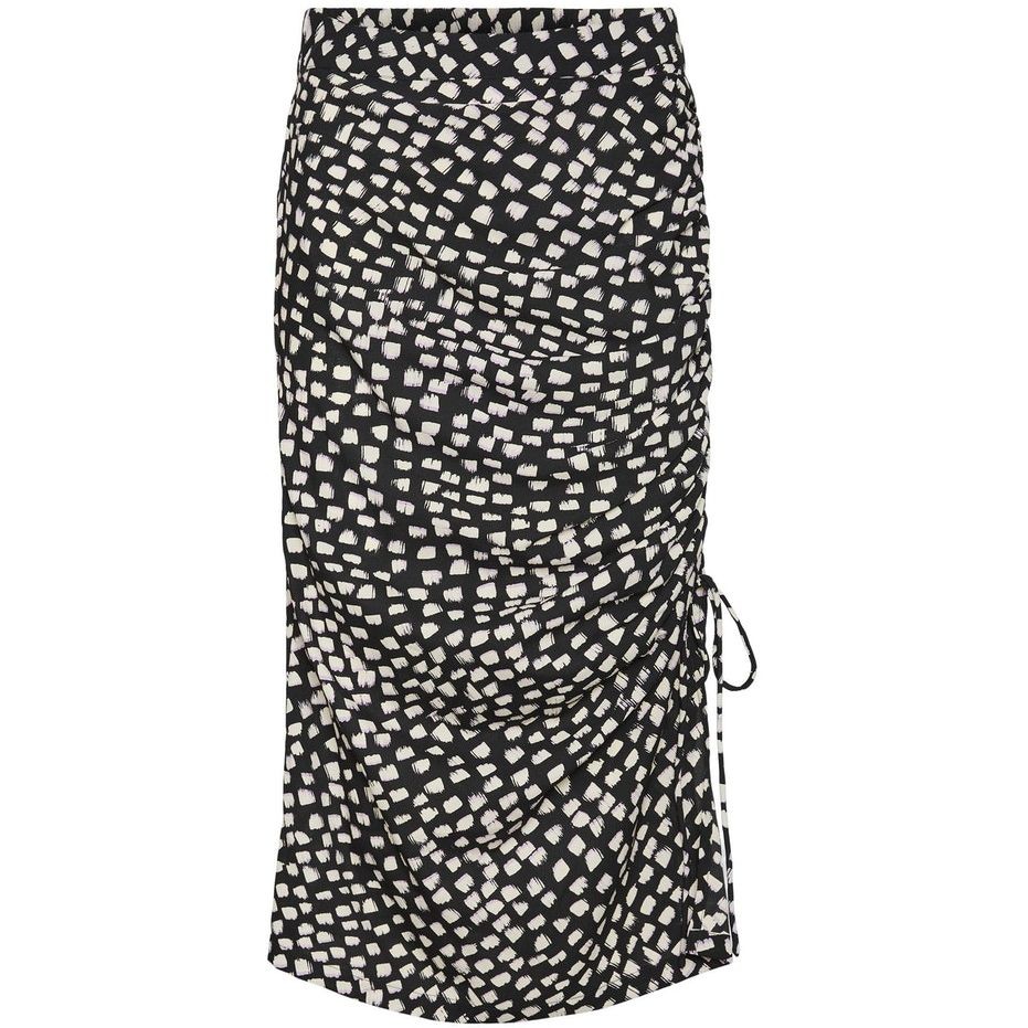 VERO MODA Marškinėliai moterims, Juoda, VMOLGA SLIT CALF SKIR 1