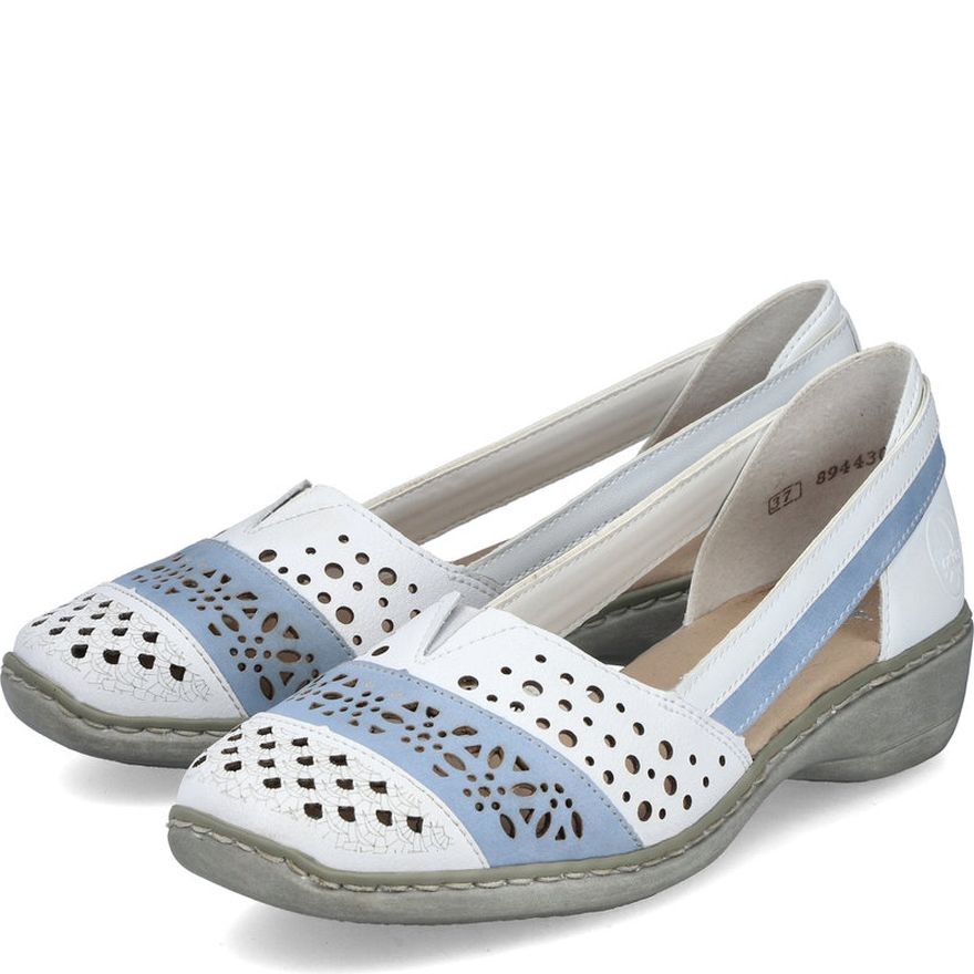 RIEKER Balerinos moterims, Balta, Ballerinas 7