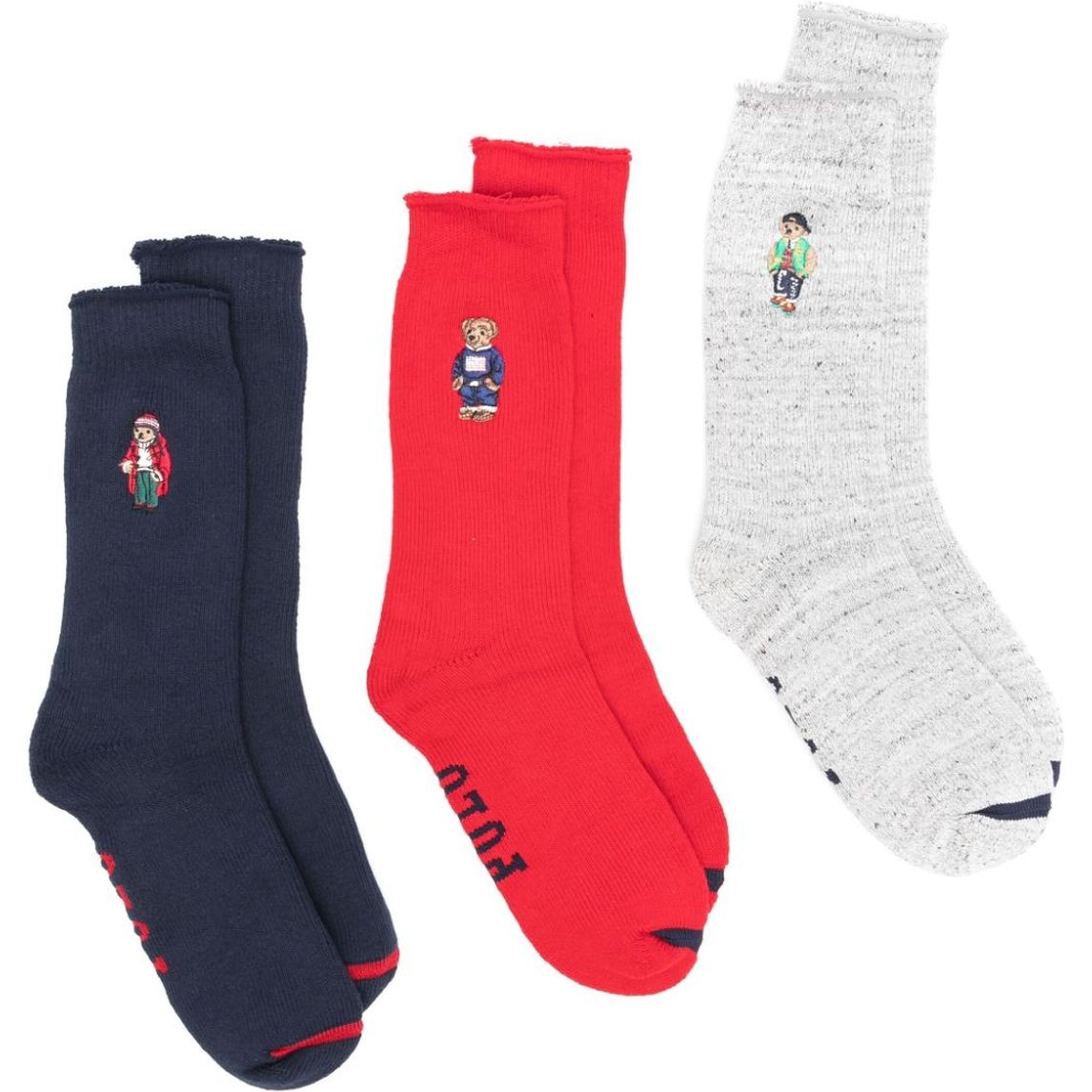 POLO RALPH LAUREN Kojinės vyrams, Pilka, Bears crew sock gift box 1