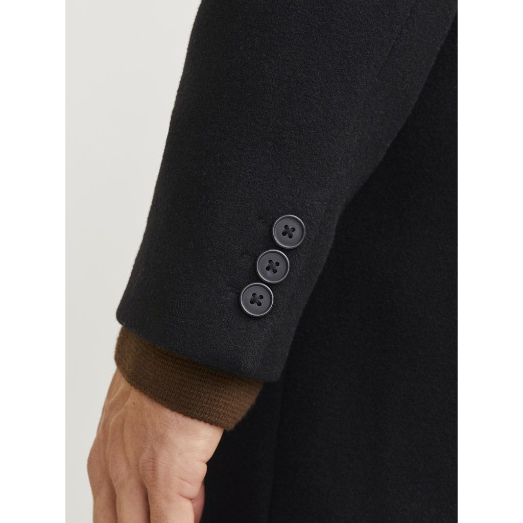 JACK & JONES Paltas vyrams, Juoda, Wilson wool coat 4