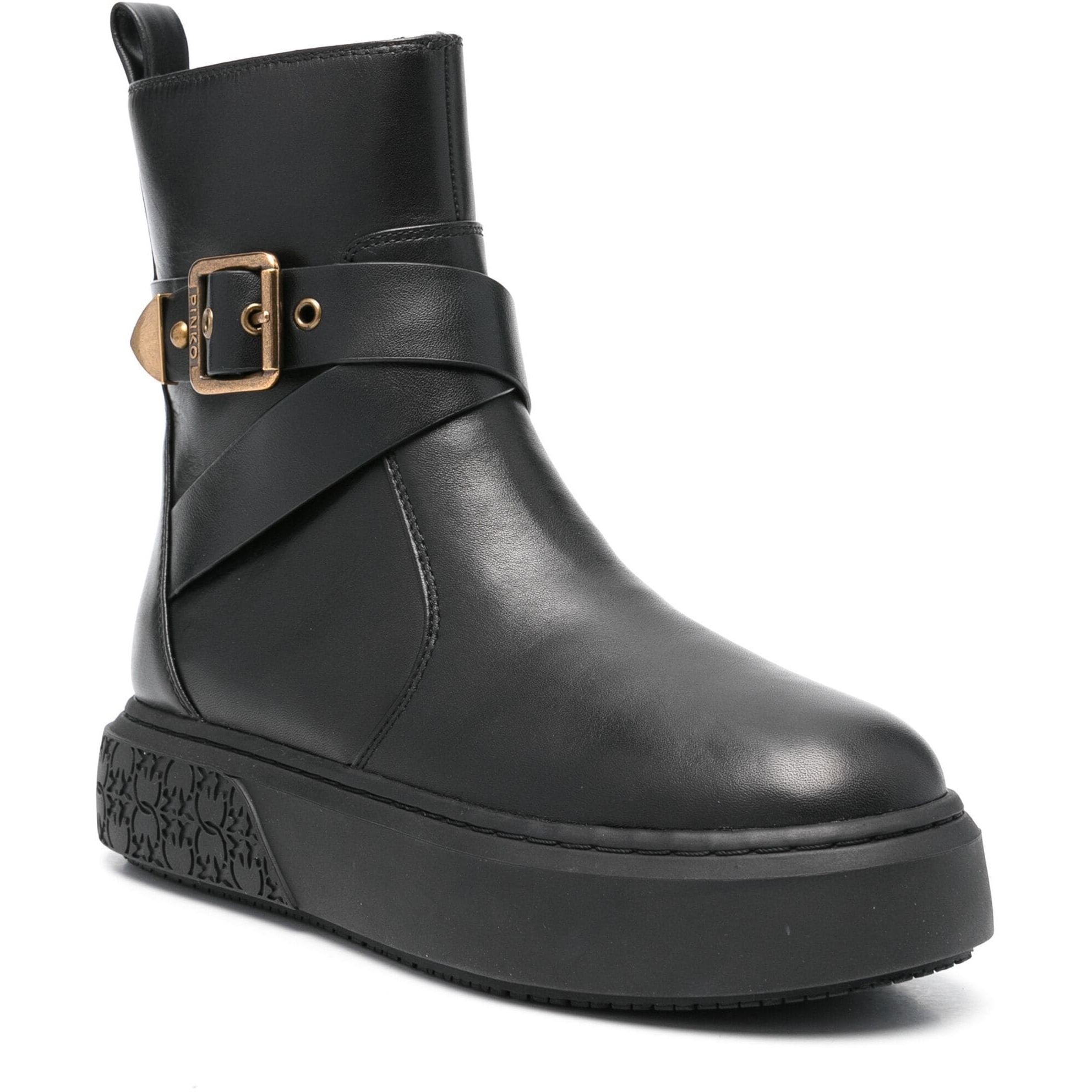 PINKO Laisvalaikio bateliai moterims, Juoda, Yoko mid sneaker 1