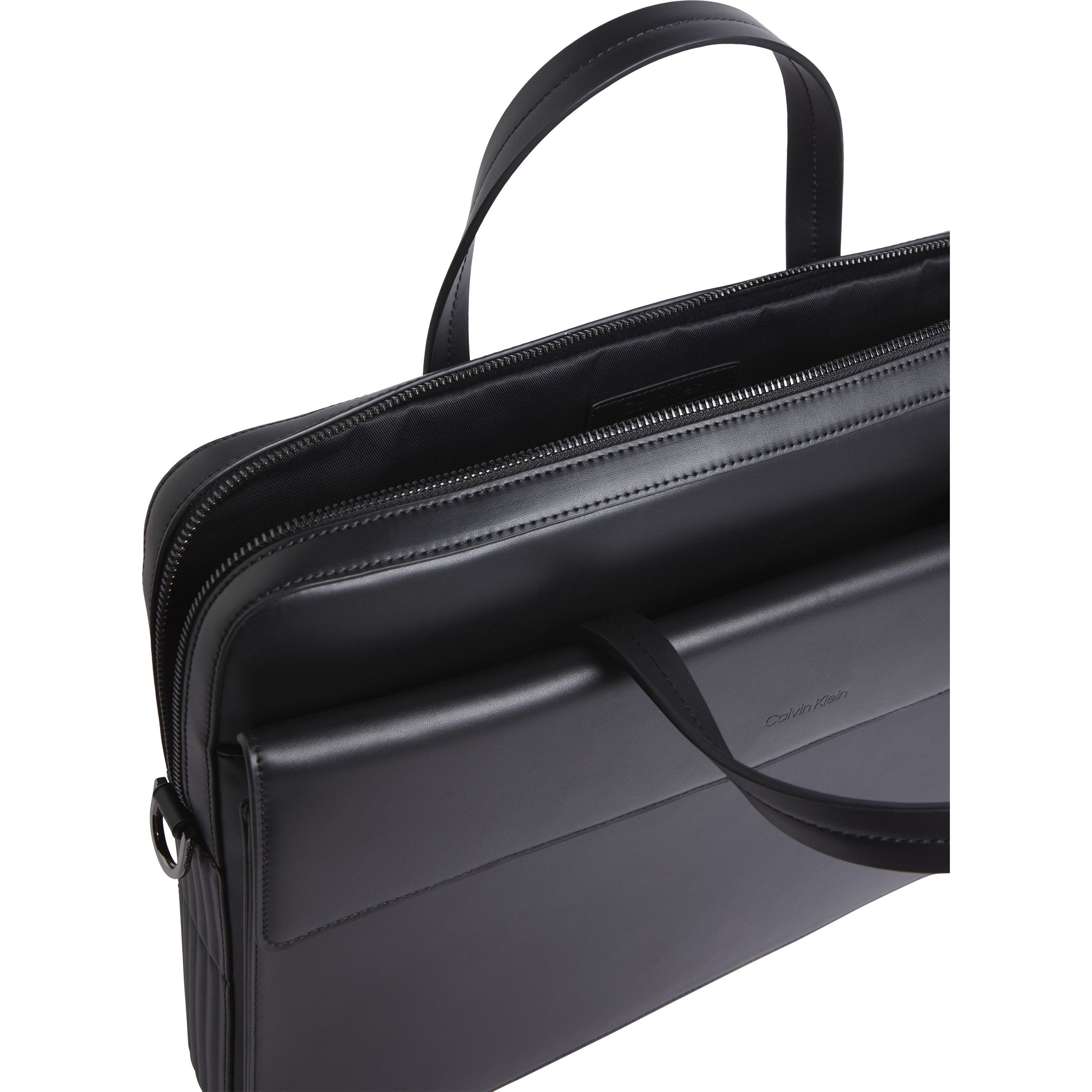 CALVIN KLEIN Dėklas kompiuteriui vyrams, Juoda, Vertical lines laptop bag 3