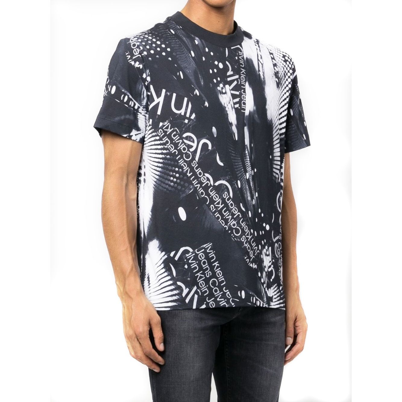 CALVIN KLEIN JEANS Marškinėliai trump. rankovėmis vyrams, Marga, Disrupted logo tee 2