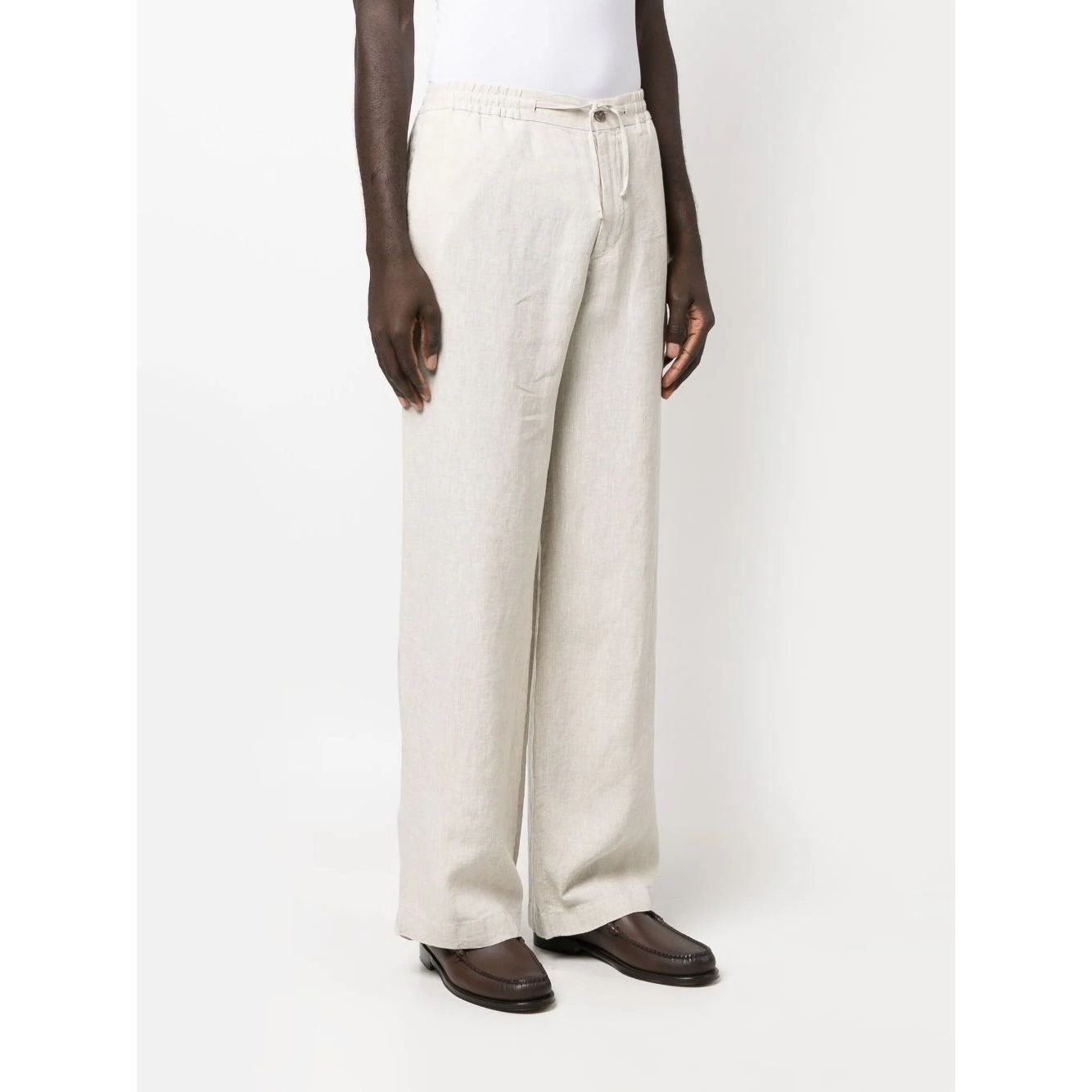 J.LINDEBERG Laisvalaikio kelnės vyrams, Balta, Noah wide linen pants 2