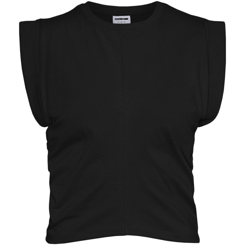 NOISY MAY Palaidinės moterims, Juoda, NMEMMA S/L ROUCHING C