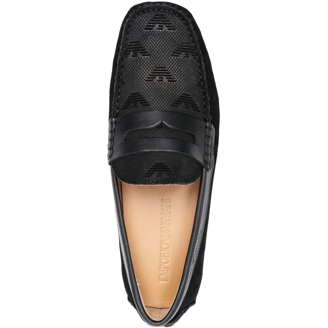 EMPORIO ARMANI Mokasinai vyrams, Juoda, Driver shoe 4