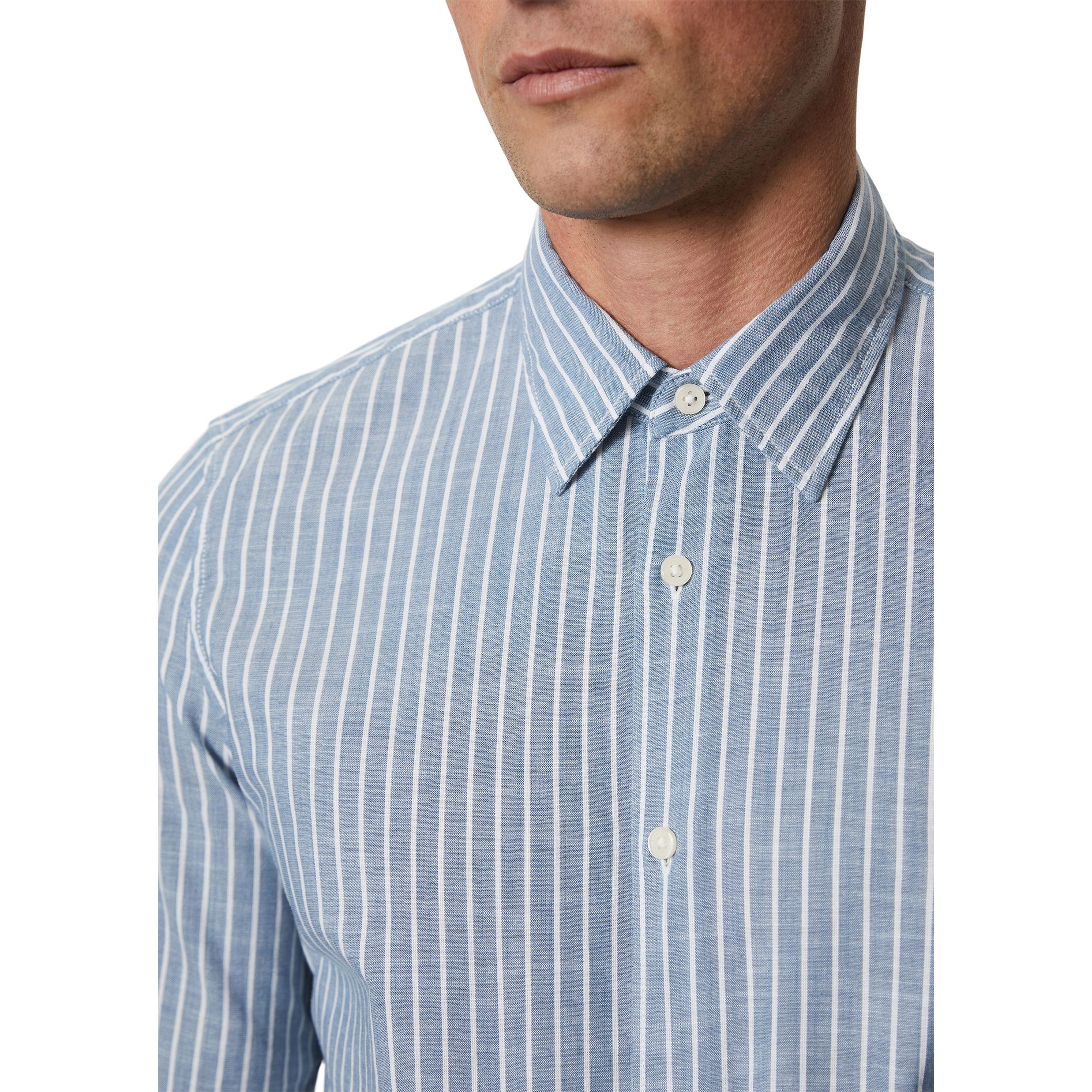 MARC O'POLO Marškiniai ilgomis rankovėmis vyrams, Mėlyna 4