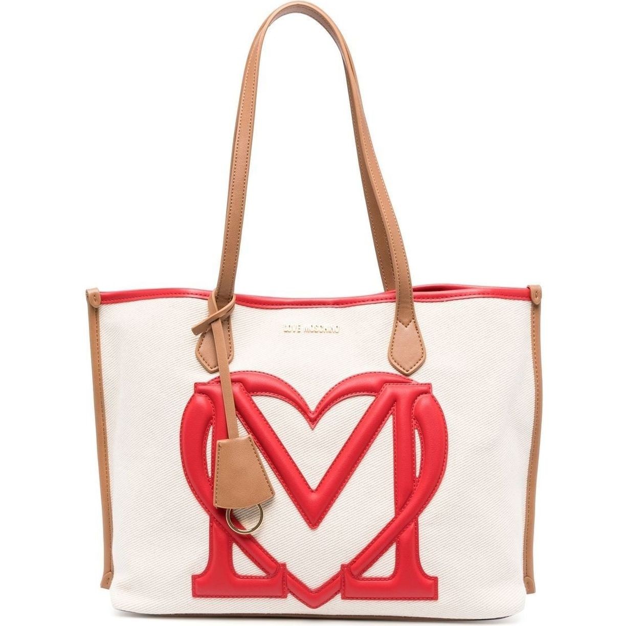 LOVE MOSCHINO Pirkinių krepšys moterims, Rožinė, Canvas tote bag 1