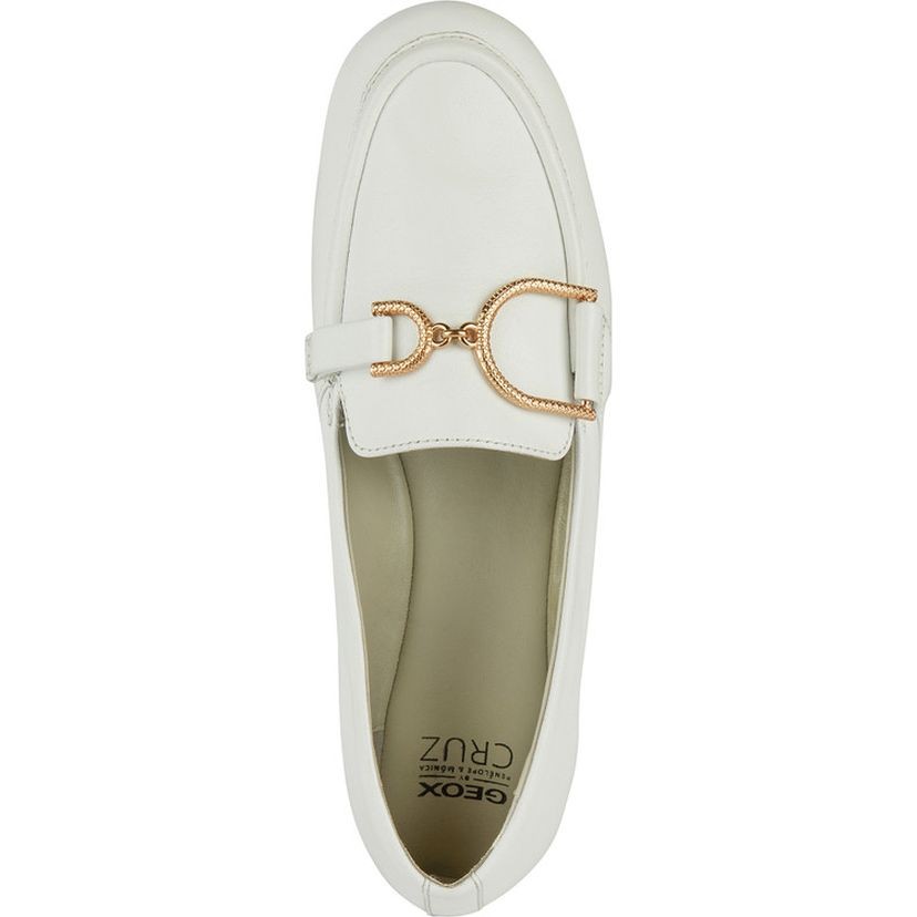 GEOX Balerinos moterims, Balta, Palmaria moccasins 5