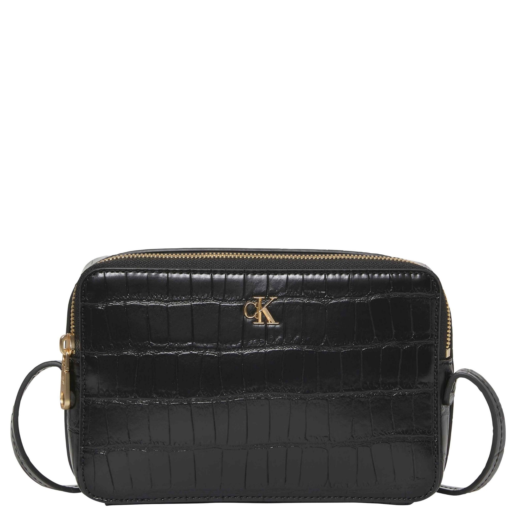 CALVIN KLEIN Rankinė per petį moterims, Juoda, CK croc camera? bag 1