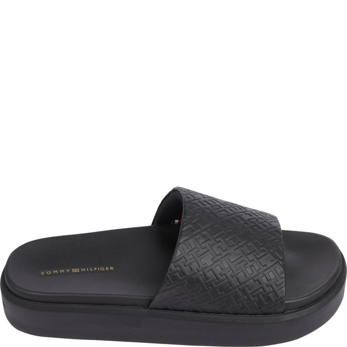 TOMMY HILFIGER Guminės šlepetės moterims, Juoda, Platform pool slide 2