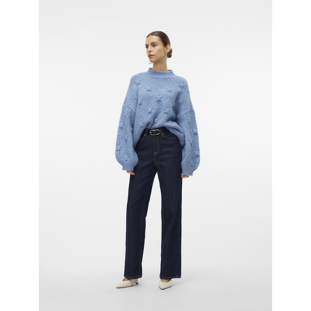 VERO MODA Megztinis su kaklu moterims, Mėlyna, Gail highneck pullover 2